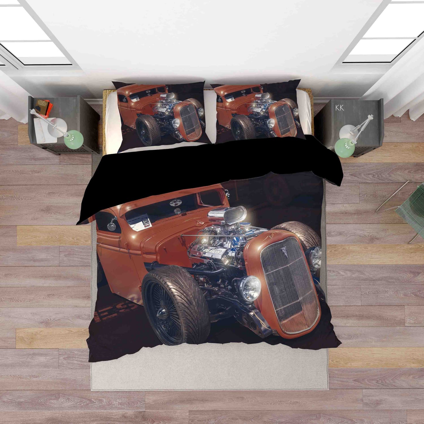 3D Automobile Black Quilt Cover Set Bedding Set Duvet Cover Pillowcase 399
