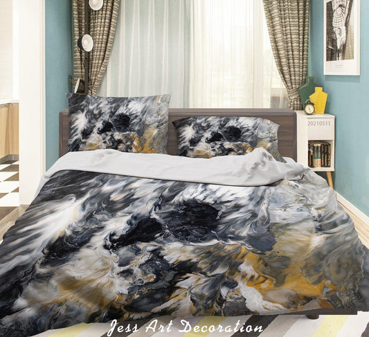 3D Abstract Marble Texture Quilt Cover Set Bedding Set Duvet Cover Pillowcases 596