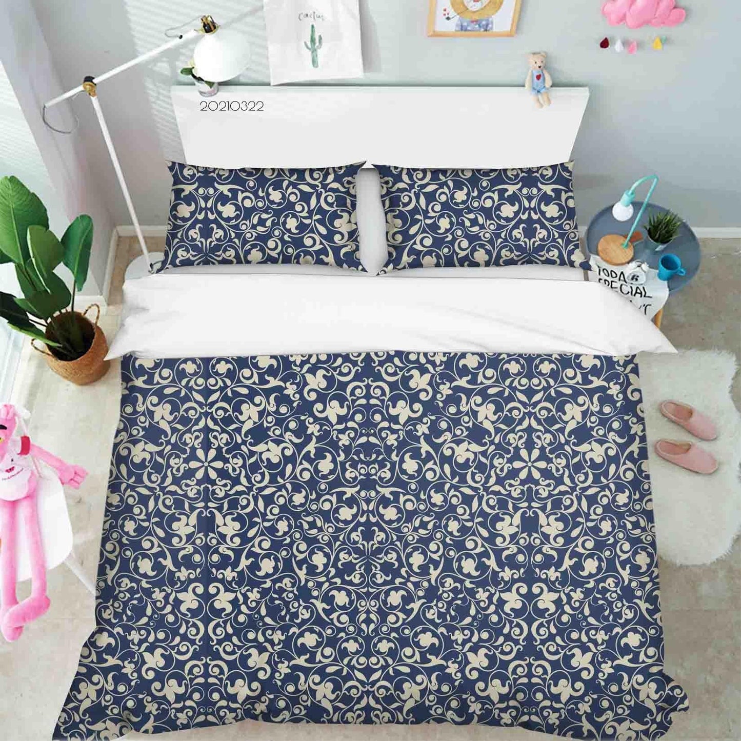 3D Baroque Pattern Quilt Cover Set Bedding Set Duvet Cover Pillowcases 89