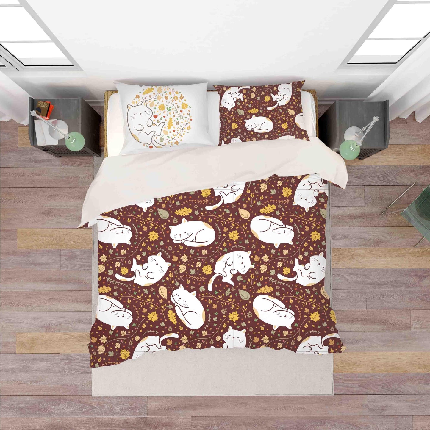 3D Cartoon Cat Animal Quilt Cover Set Bedding Set Duvet Cover Pillowcases LXL