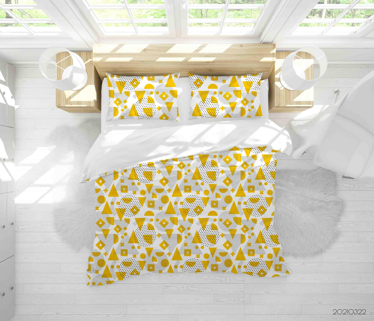 3D Abstract Geometric Pattern Quilt Cover Set Bedding Set Duvet Cover Pillowcases 15 LQH