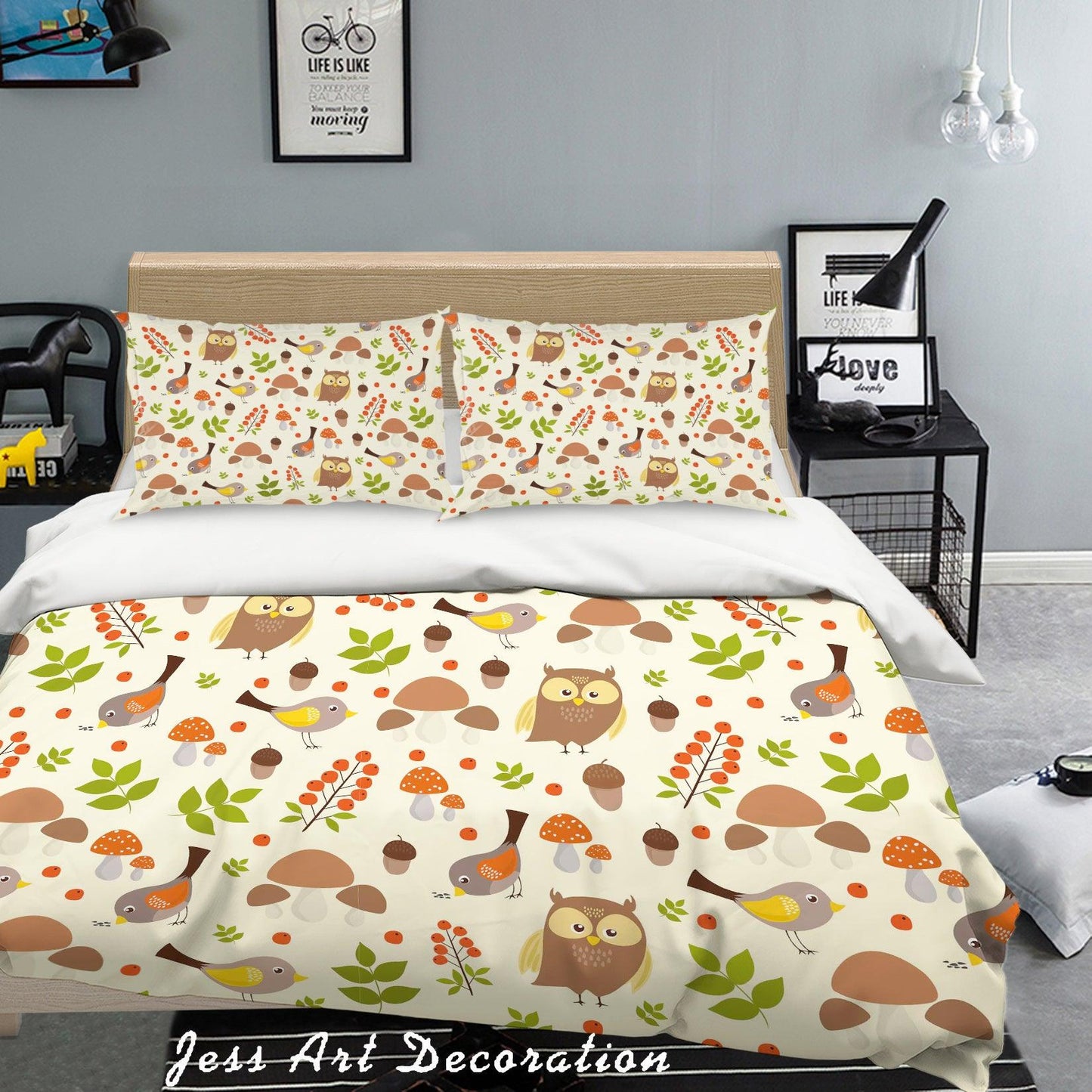 3D Cartoon Animals Quilt Cover Set Bedding Set Pillowcases 2