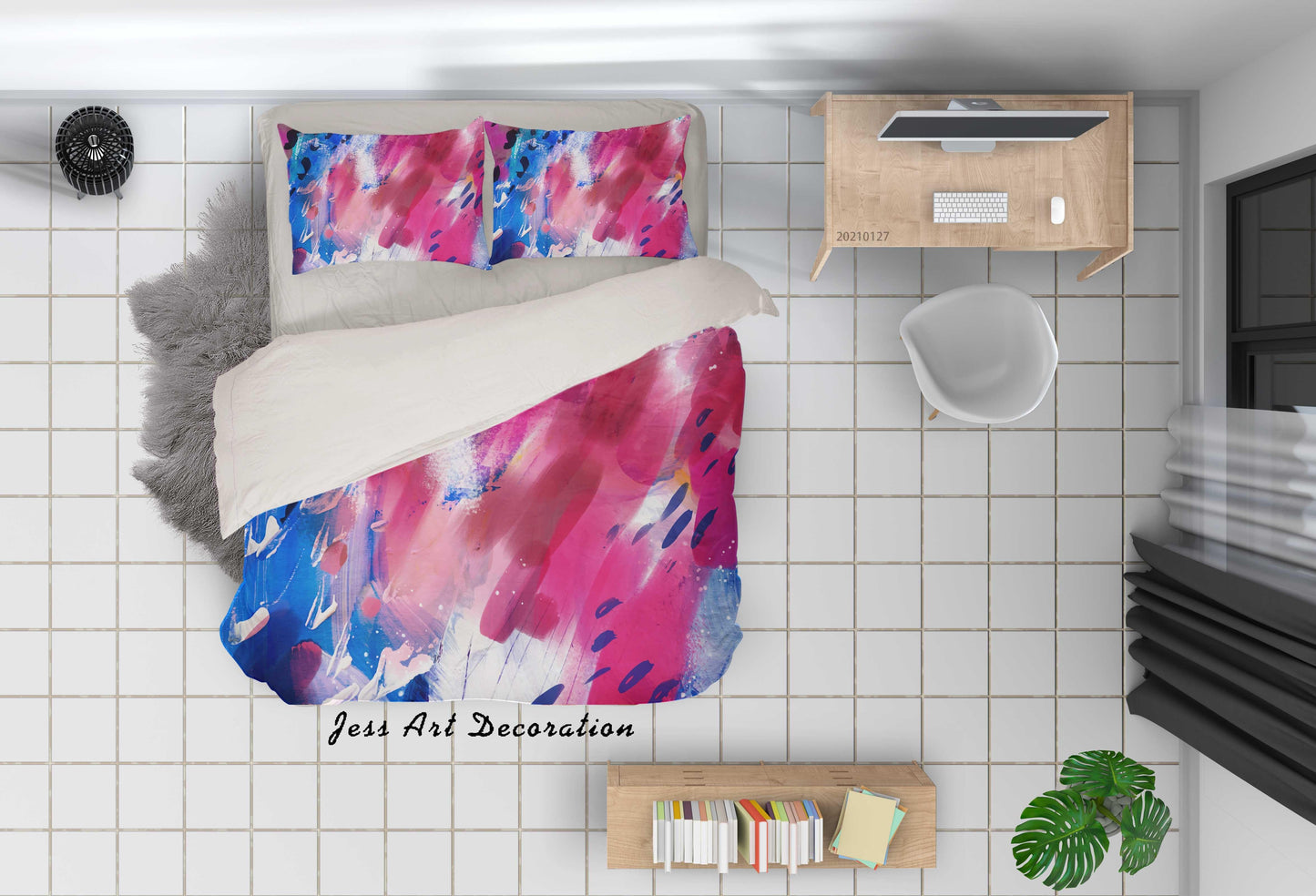 3D Abstract Watercolor Pattern Quilt Cover Set Bedding Set Duvet Cover Pillowcases 93