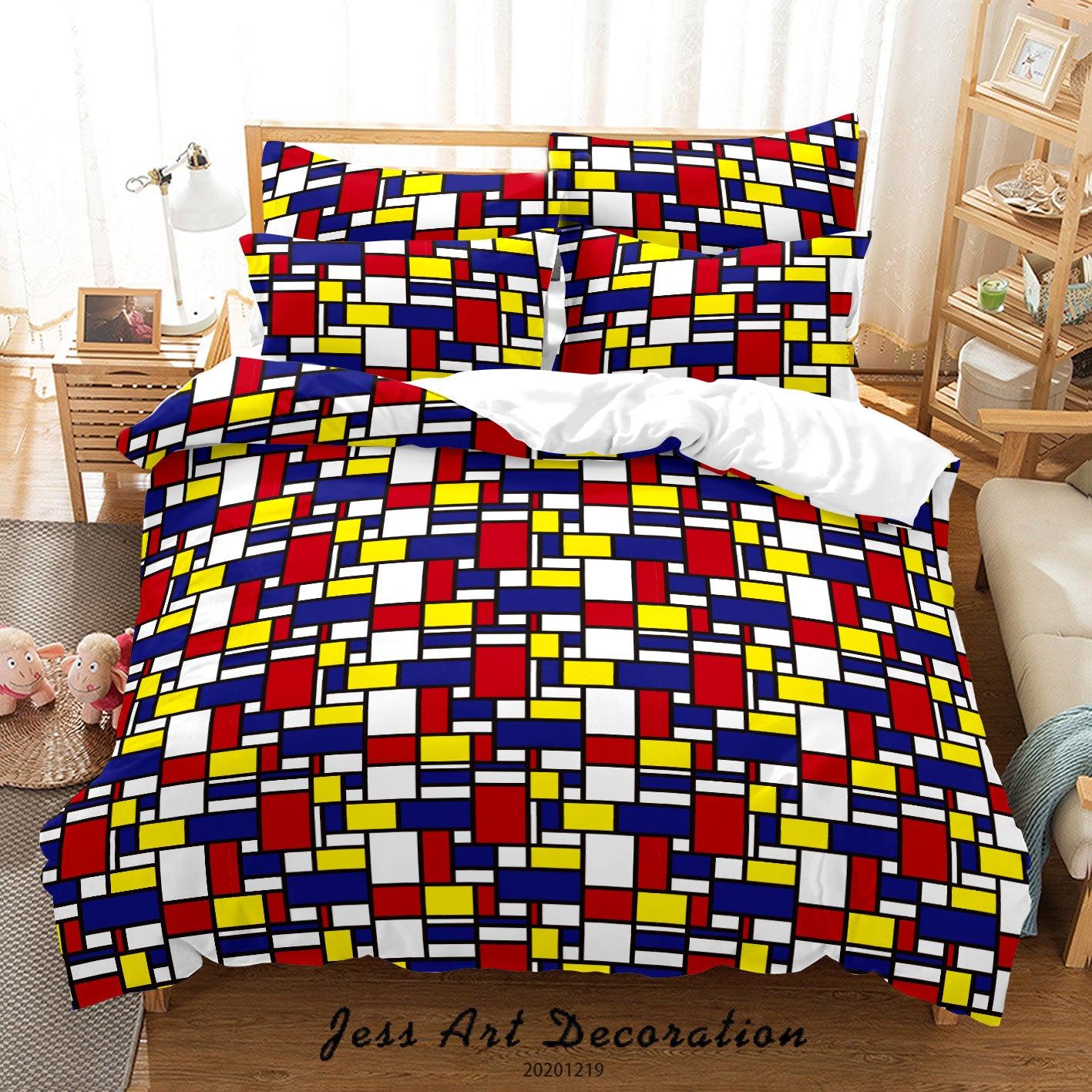 3D Abstract Color Geometry Quilt Cover Set Bedding Set Duvet Cover Pillowcases 12