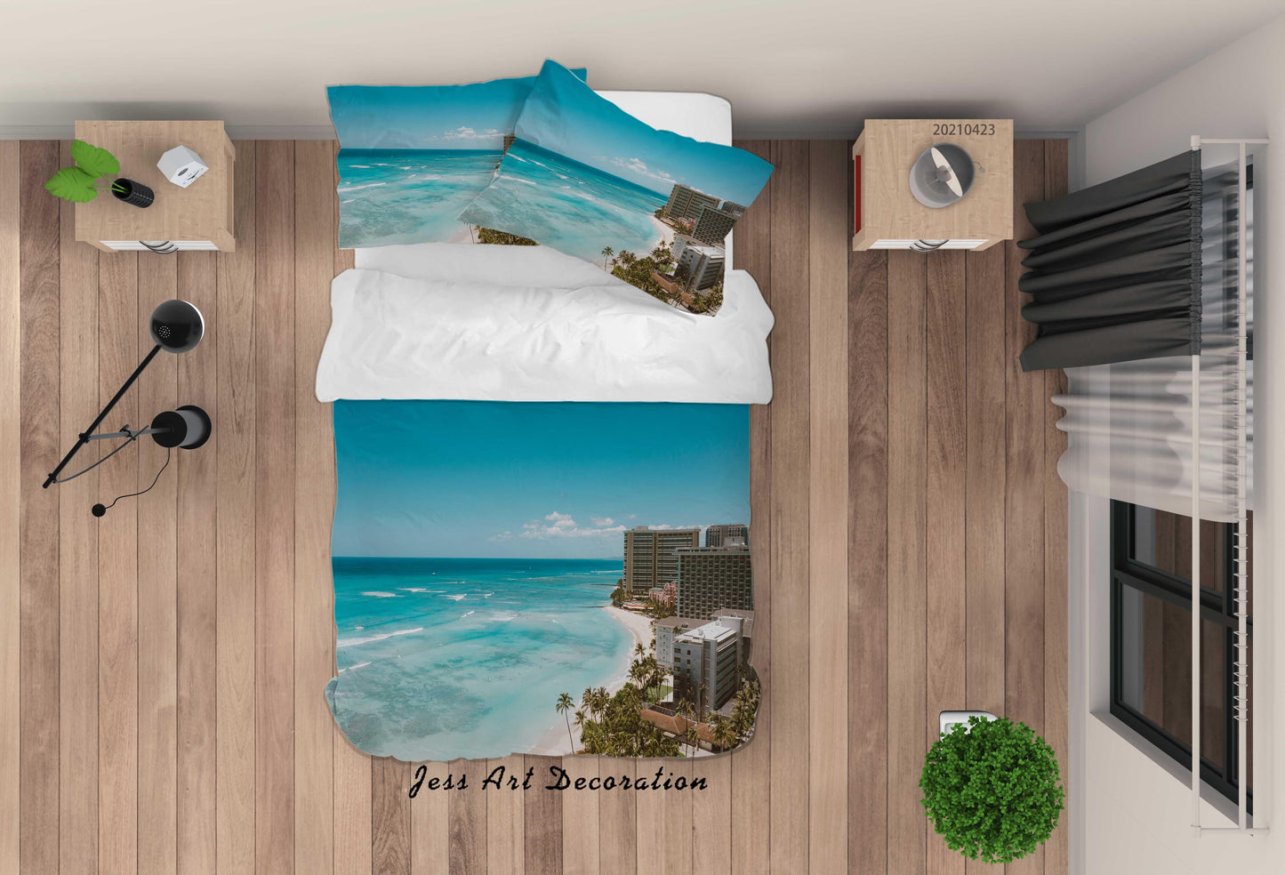 3D Blue Sky Sea Landscape Quilt Cover Set Bedding Set Duvet Cover Pillowcases 84