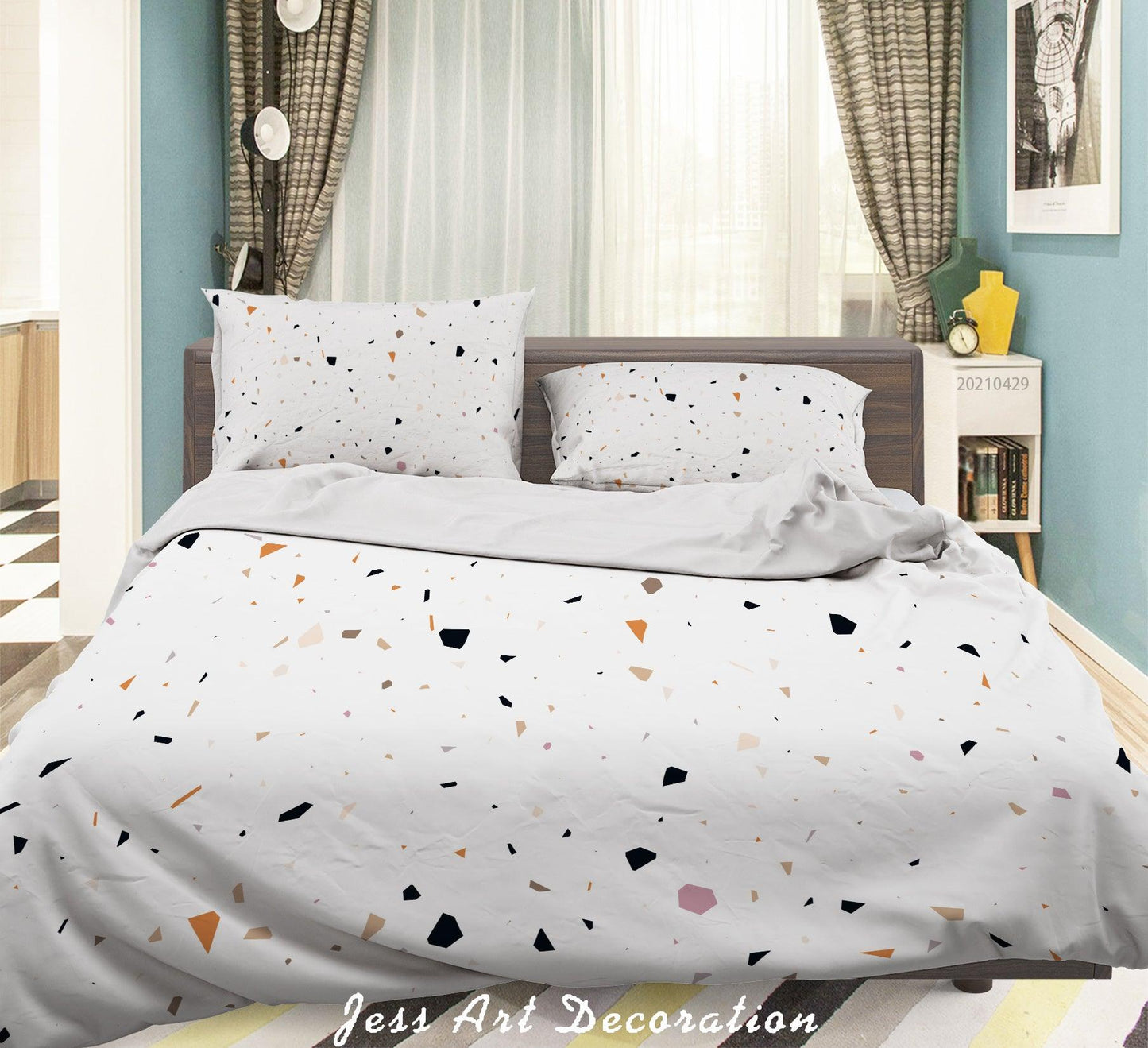 3D Abstract Marble Texture Quilt Cover Set Bedding Set Duvet Cover Pillowcases 213