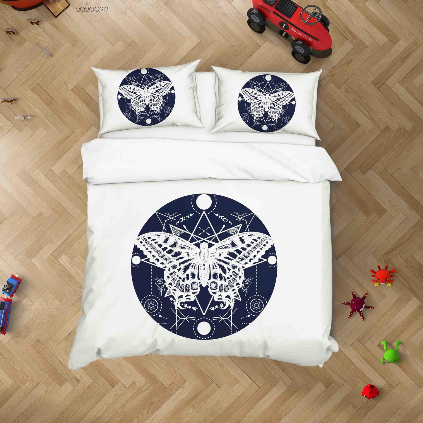 3D Butterfly Tattoo Geometrical Sign Quilt Cover Set Bedding Set Duvet Cover Pillowcases WJ 9152