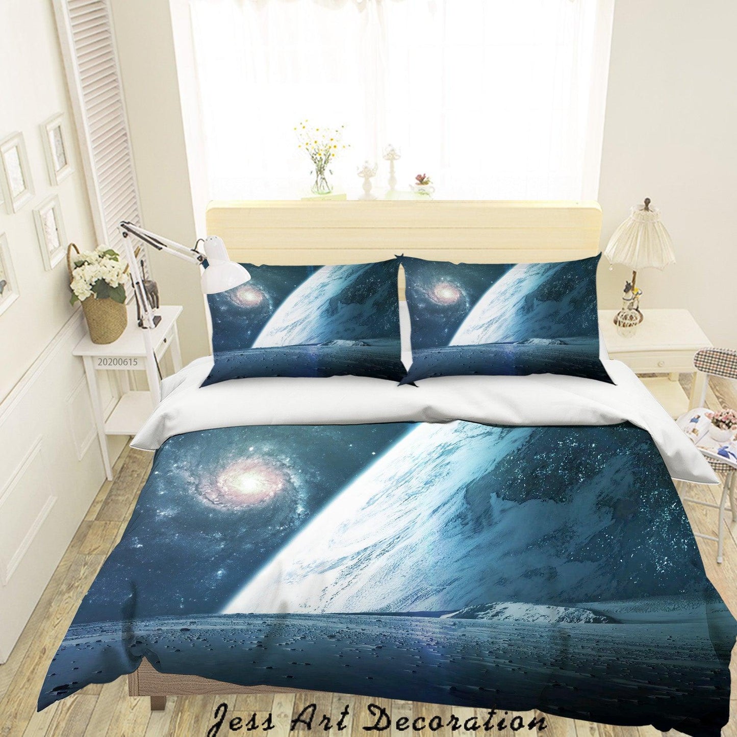 3D Blue Planet Wormhole Universe Quilt Cover Set Bedding Set Duvet Cover Pillowcases SF111