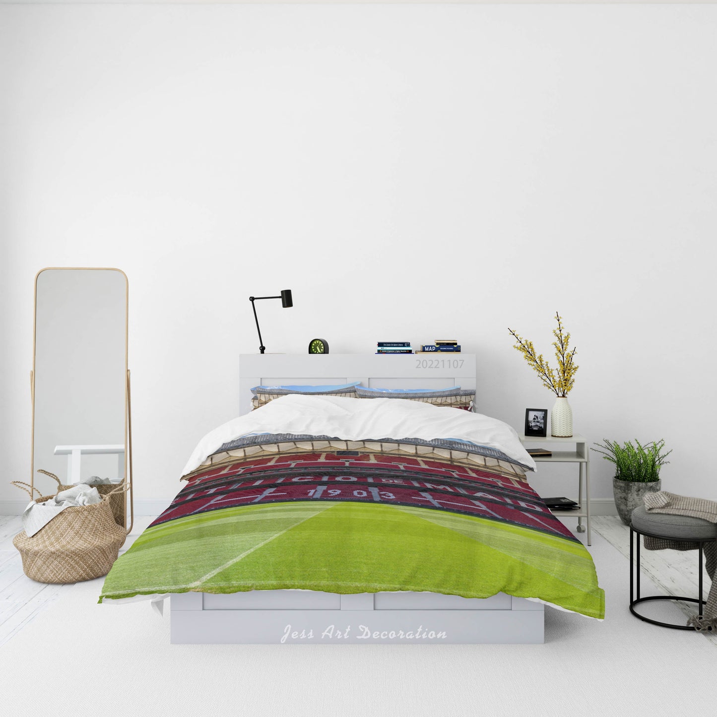 3D Atletico Madrid Spectator Seats Sky Quilt Cover Set Bedding Set Duvet Cover Pillowcase 835