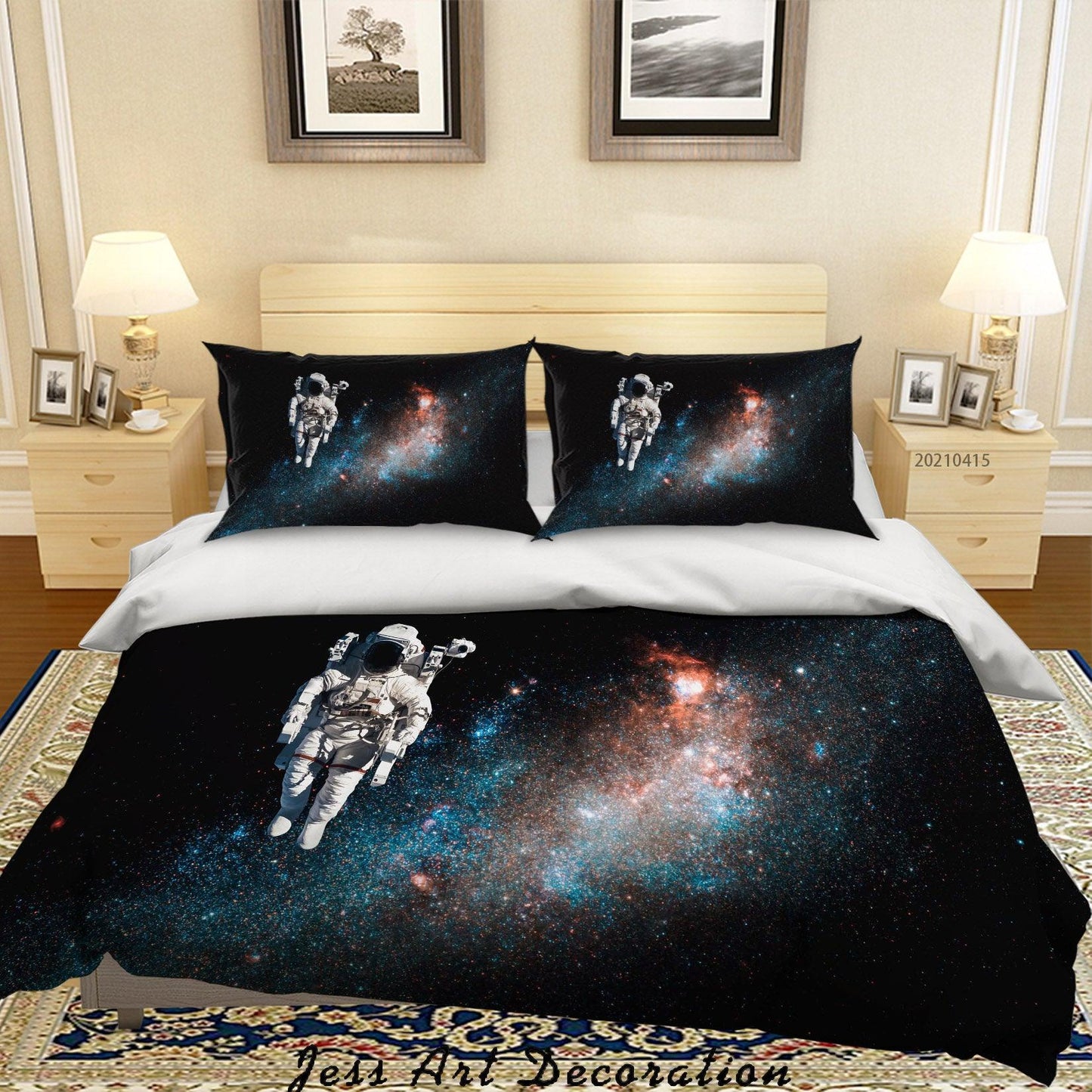 3D Abstract Space Astronaut Quilt Cover Set Bedding Set Duvet Cover Pillowcases 74
