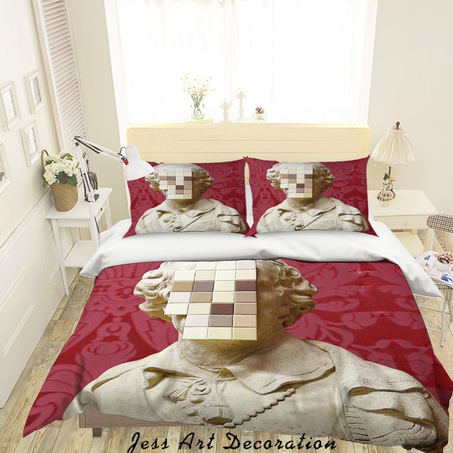 3D Banksy Cardinal Sin Sculpture Quilt Cover Set Bedding Set Pillowcasesn  ZY D10