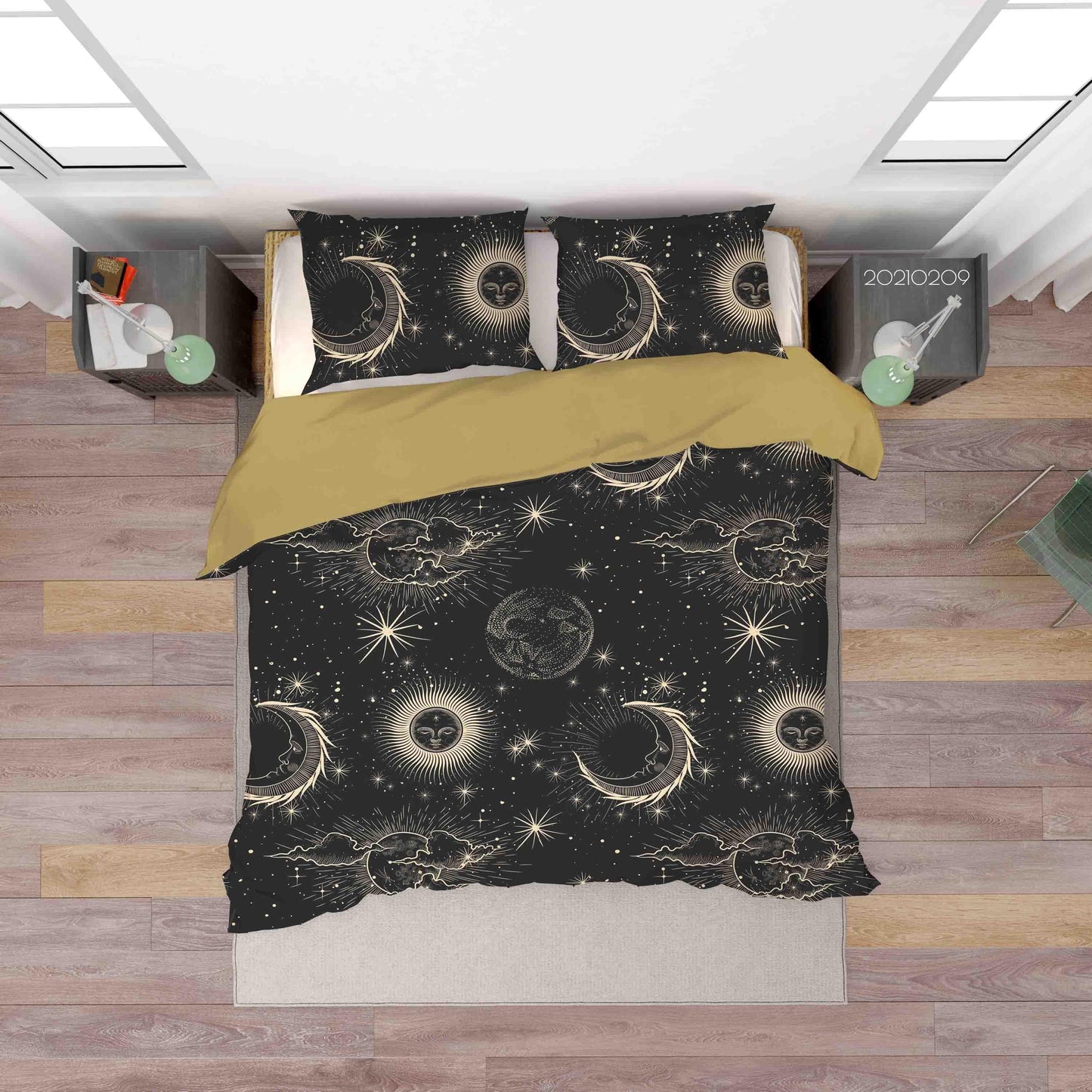 3D Black Space Solar System Quilt Cover Set Bedding Set Duvet Cover Pillowcases 37