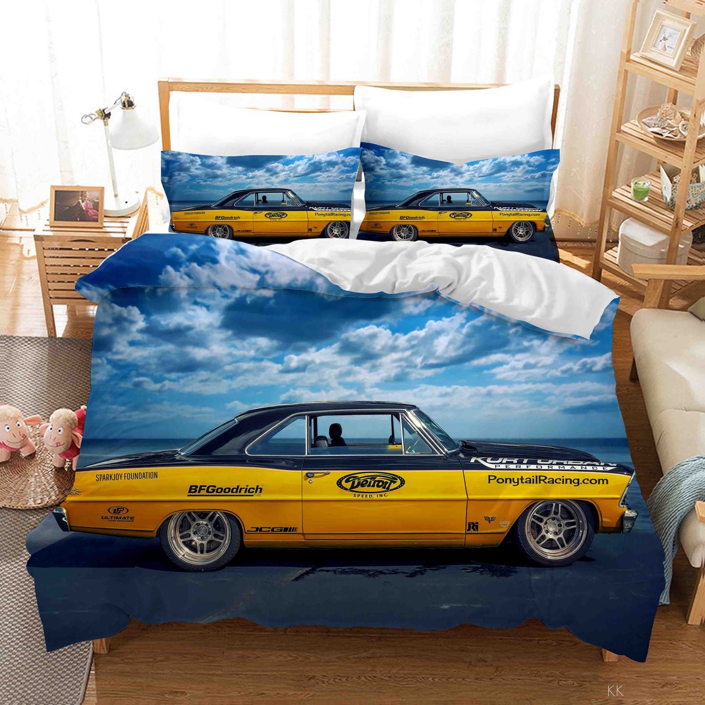 3D Automobile Cloud Bluesky Quilt Cover Set Bedding Set Duvet Cover Pillowcase 396