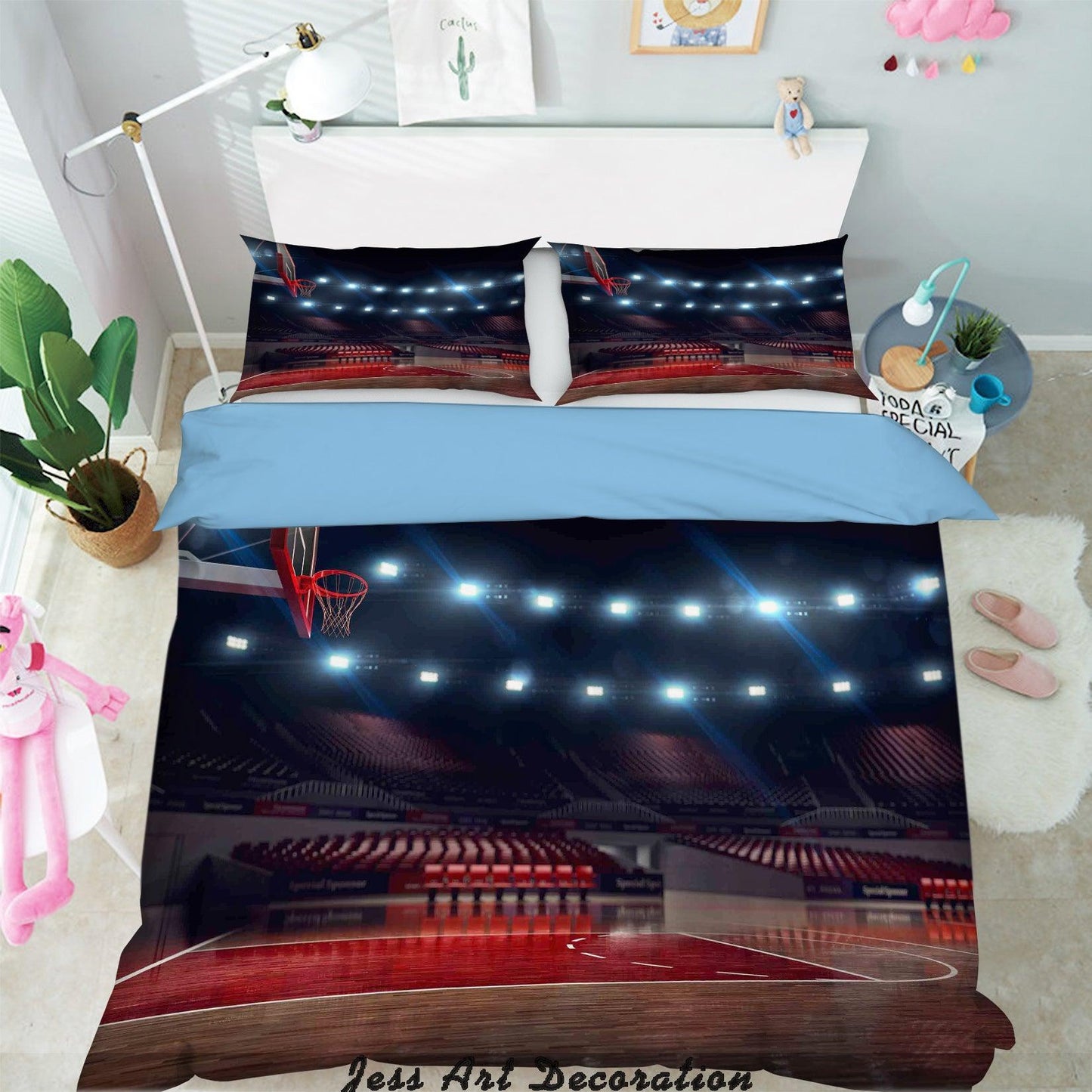 3D Basketball Court Quilt Cover Set Bedding Set Pillowcases  109