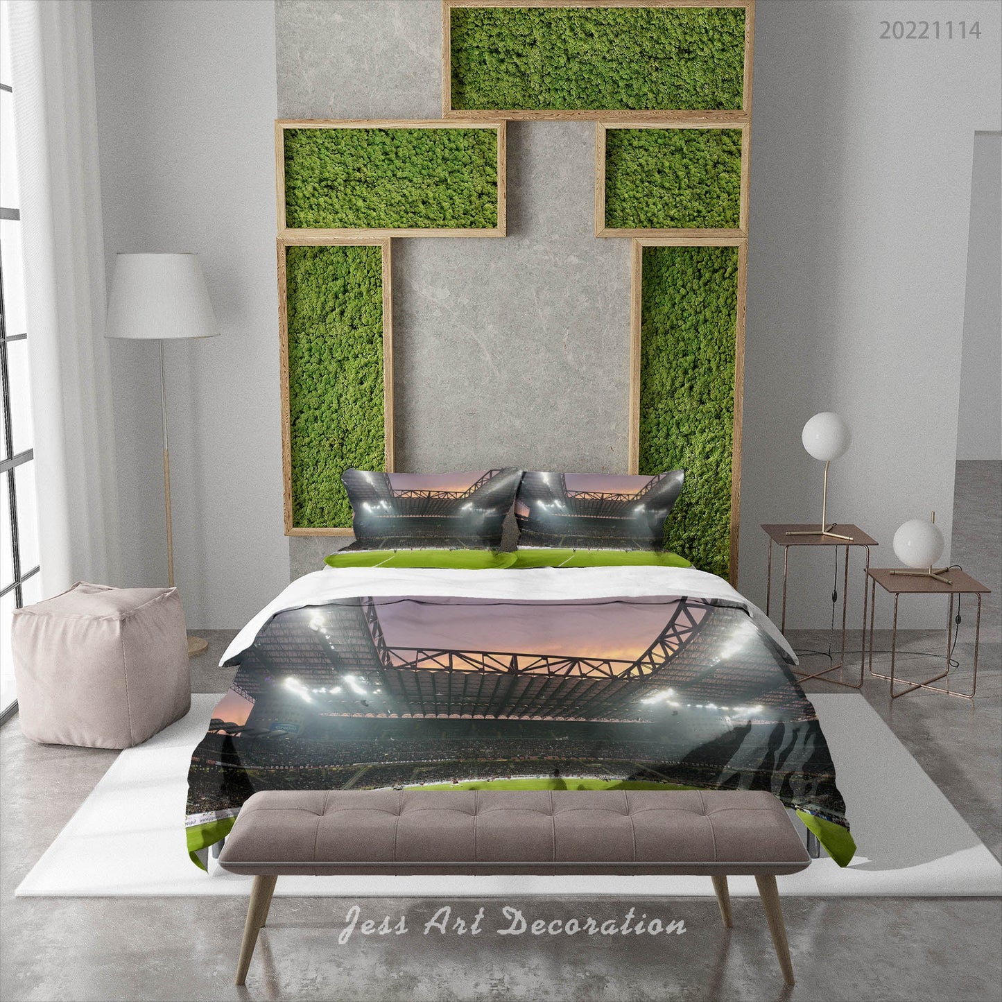 3D AC Associazione Calcio Milan Lamplight Spectator Seats Quilt Cover Set Bedding Set Duvet Cover Pillowcase 854