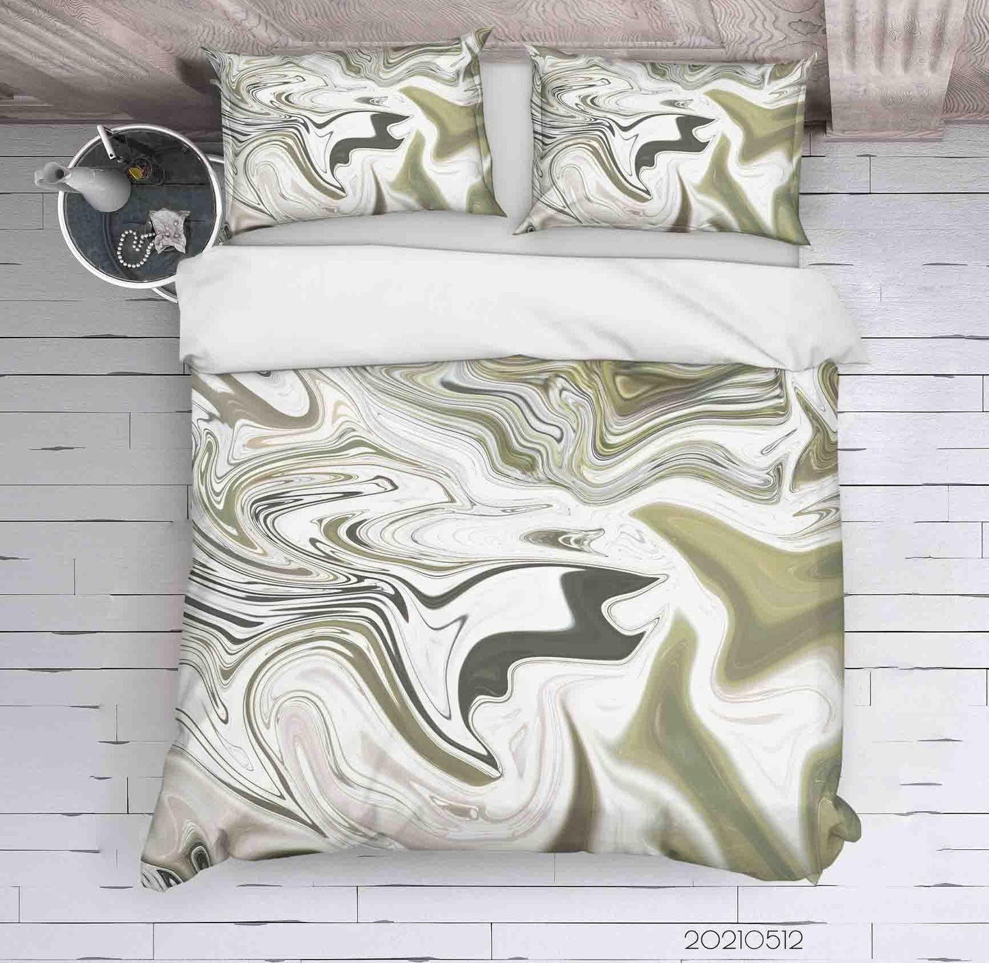 3D Abstract Marble Texture Quilt Cover Set Bedding Set Duvet Cover Pillowcases 299