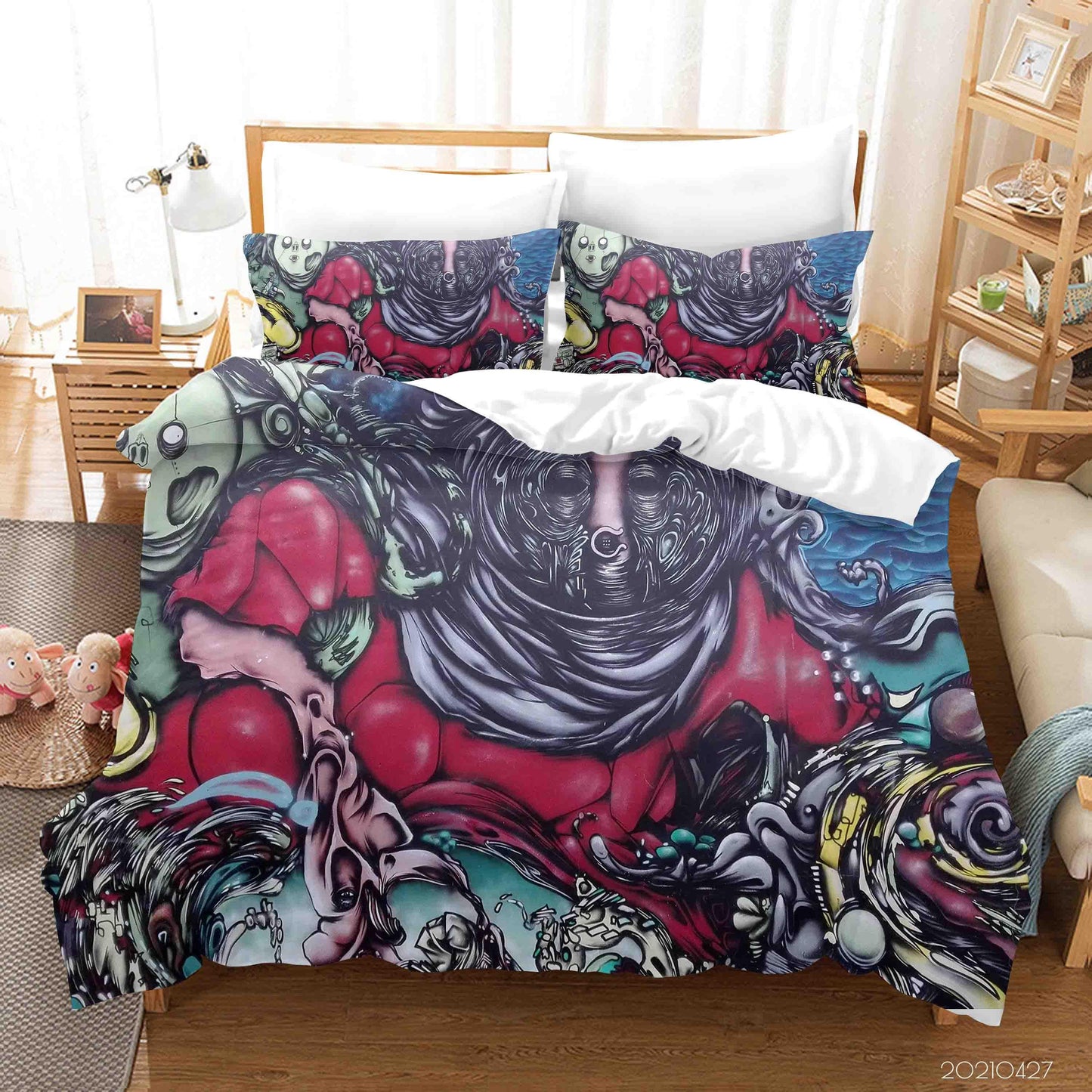 3D Abstract Art Graffiti Quilt Cover Set Bedding Set Duvet Cover Pillowcases 149