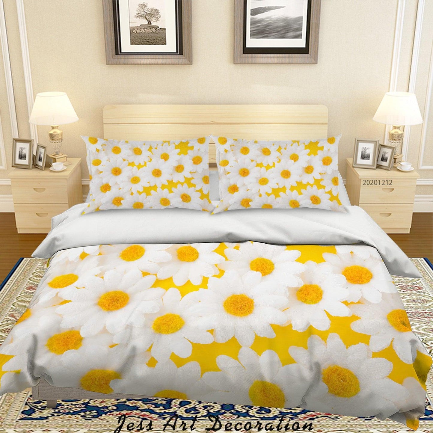 3D Abstract Yellow Quilt Cover Set Bedding Set Duvet Cover Pillowcases LXL