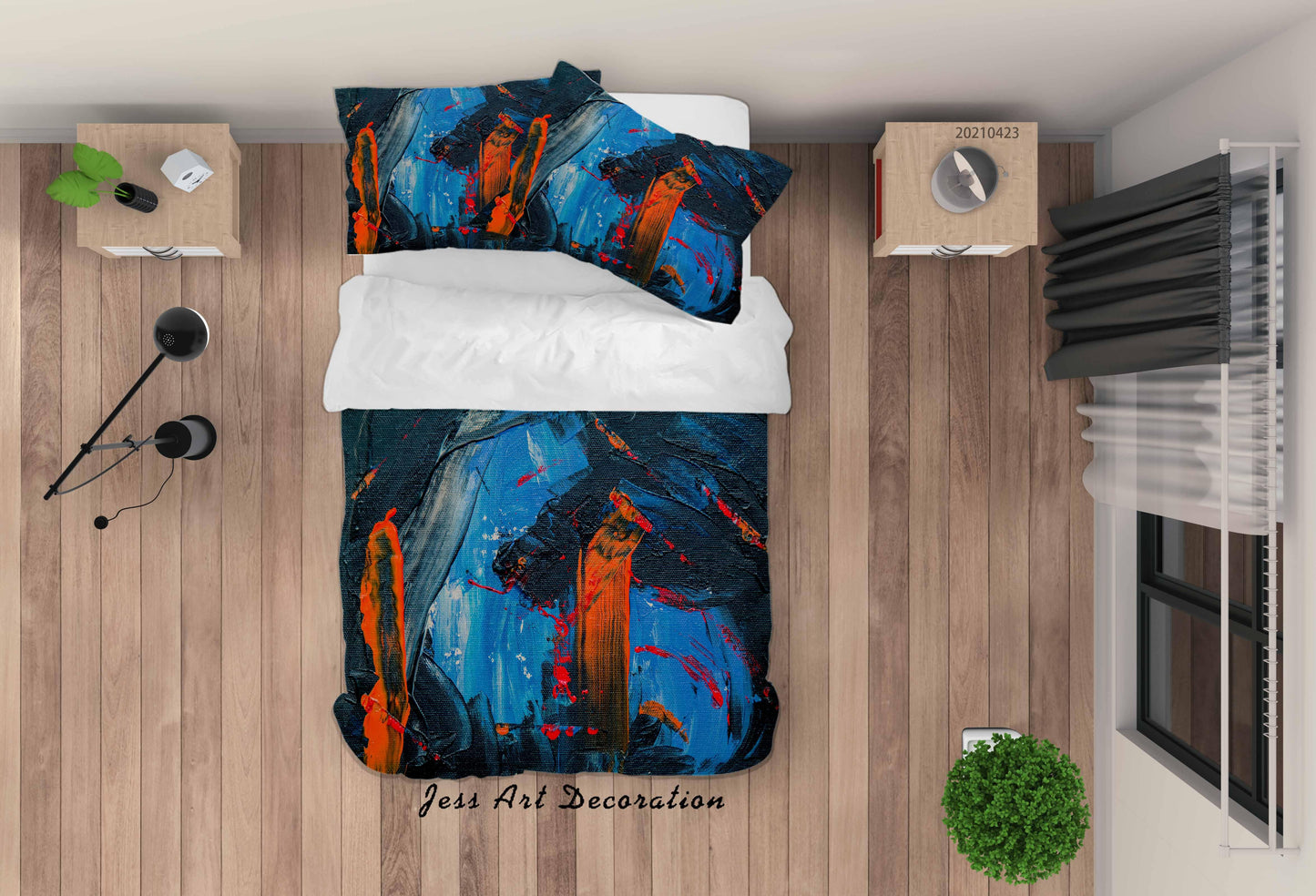 3D Abstract Color Graffiti Quilt Cover Set Bedding Set Duvet Cover Pillowcases 133