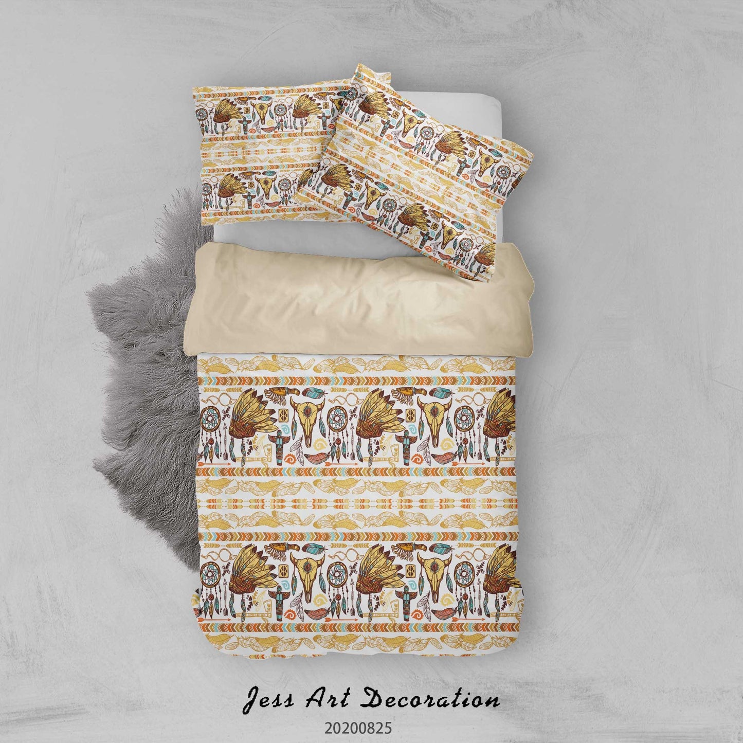 3D Abstract Indian Pattern Quilt Cover Set Bedding Set Duvet Cover Pillowcases WJ 3350