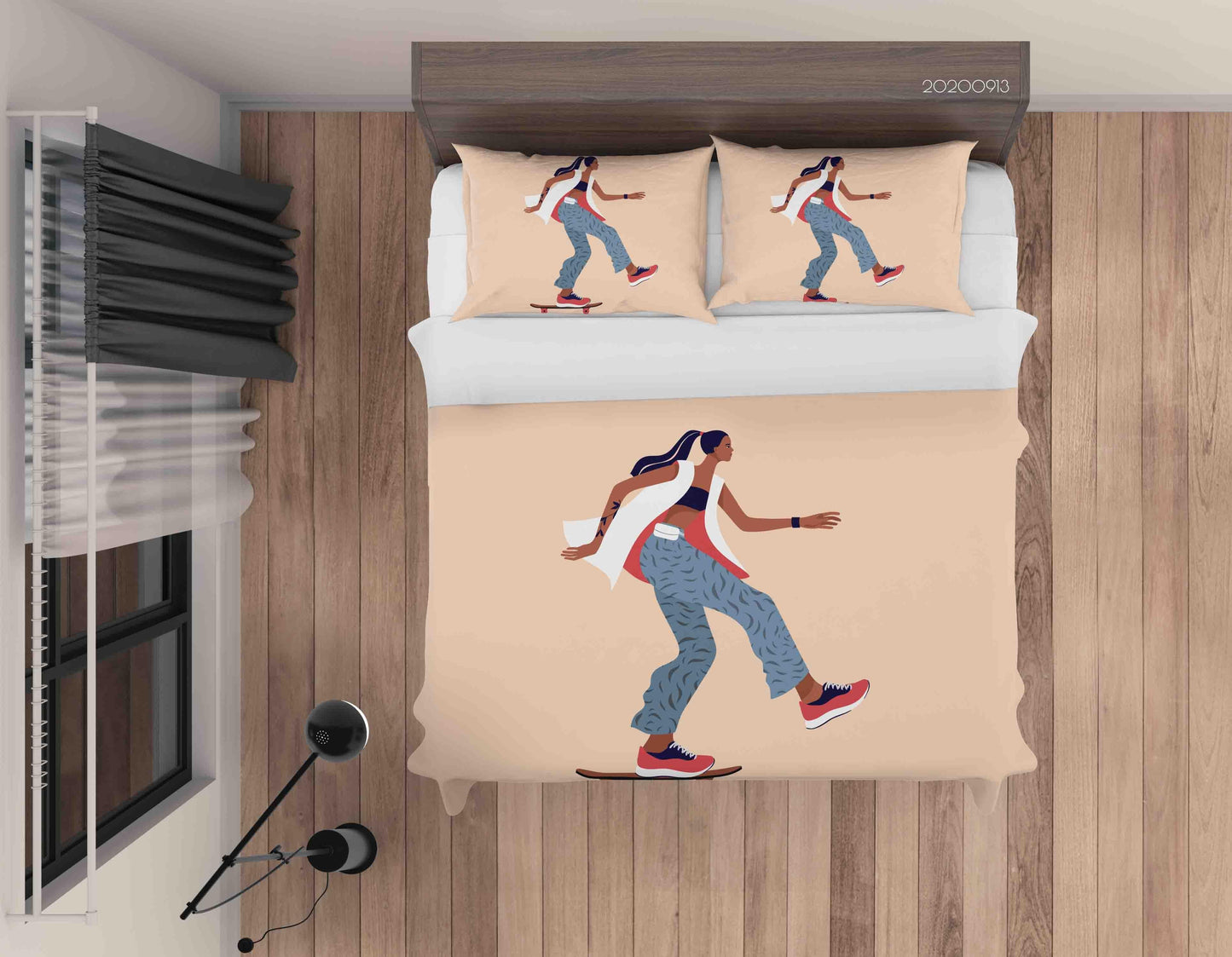 3D Beautiful Girl Card Flat Style Quilt Cover Set Bedding Set Duvet Cover Pillowcases WJ 1811