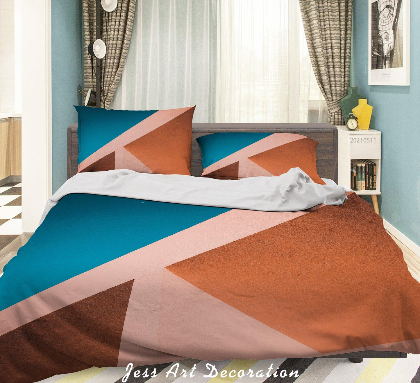 3D Abstract Geometric Pattern Quilt Cover Set Bedding Set Duvet Cover Pillowcases 2