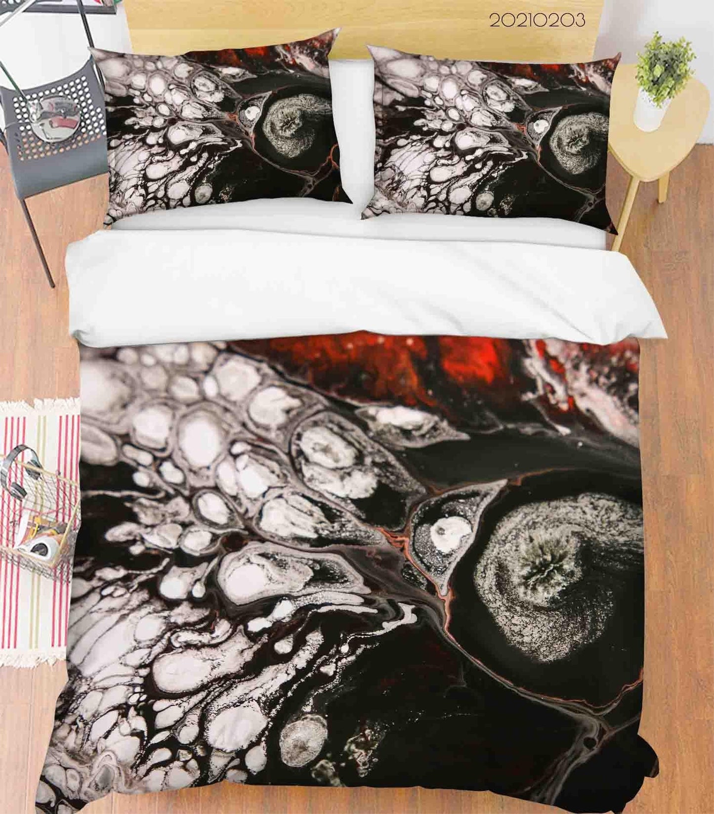 3D Black Marble Texture Quilt Cover Set Bedding Set Duvet Cover Pillowcases 67
