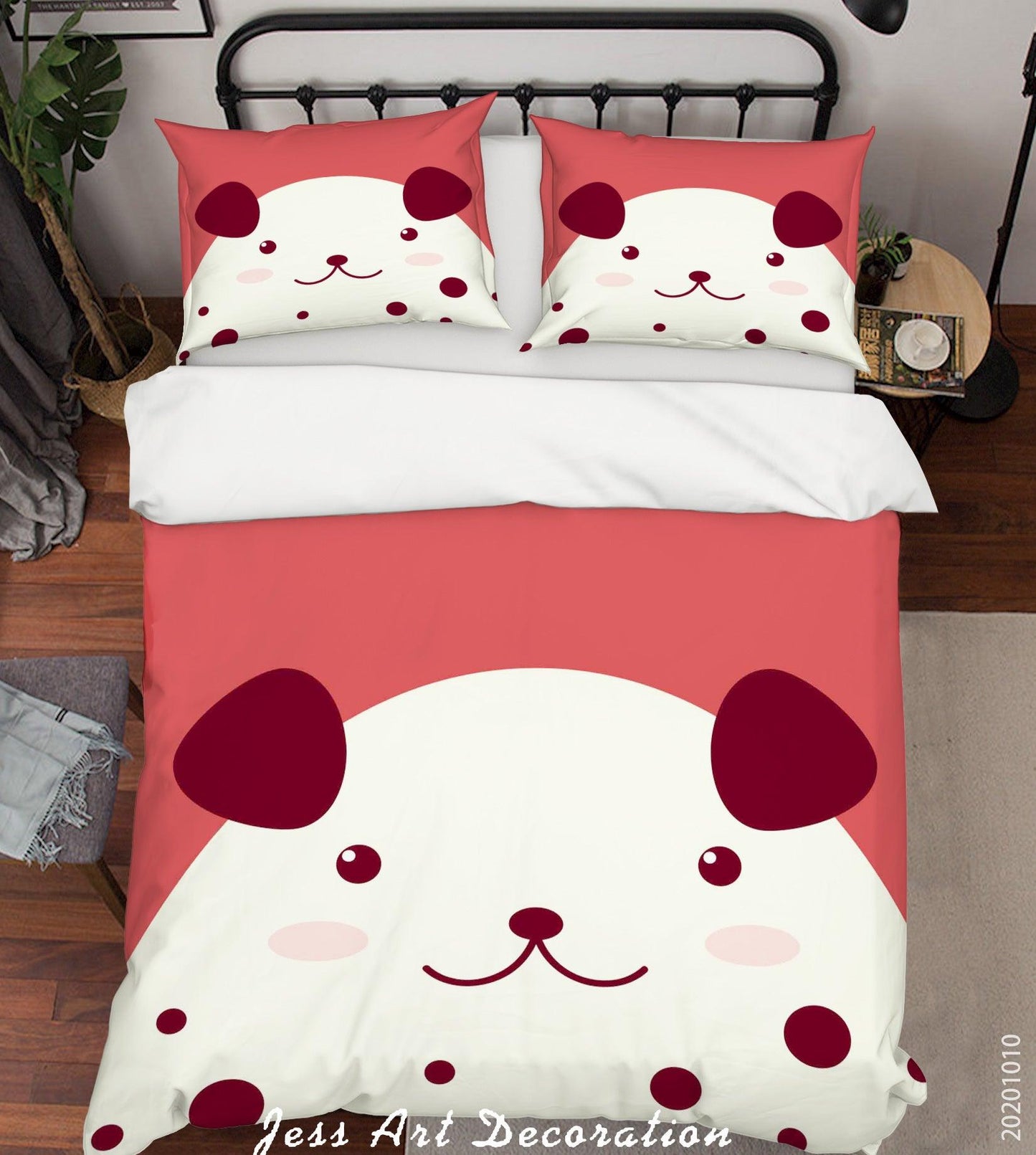 3D Cartoon Cute Animal Dog Quilt Cover Set Bedding Set Duvet Cover Pillowcases WJ 9544