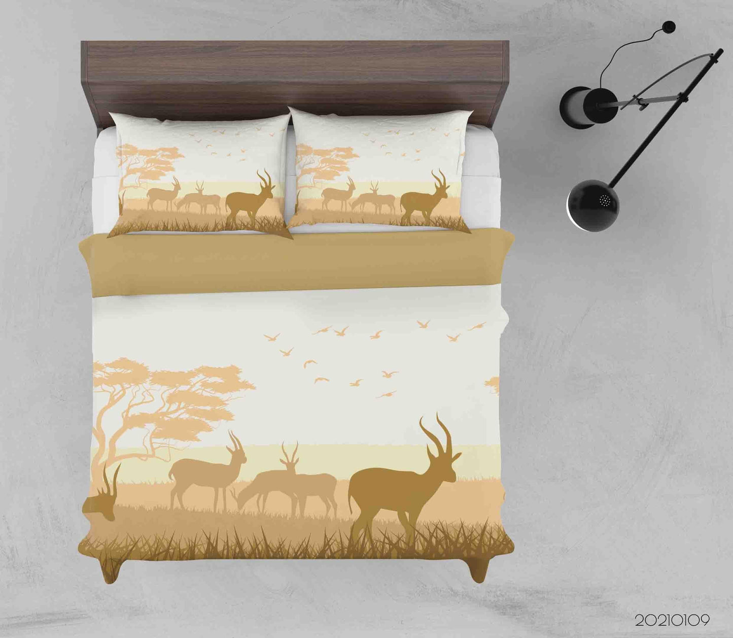 3D Cartoon Forest Animal Elk Quilt Cover Set Bedding Set Duvet Cover Pillowcases 63 LQH
