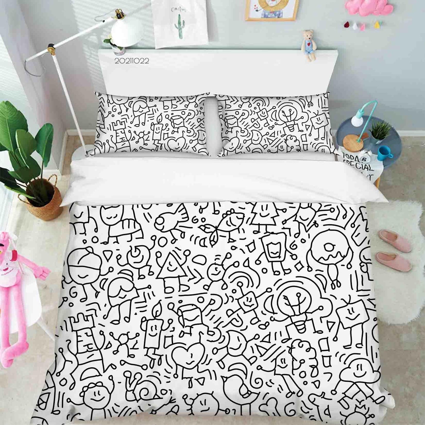 3D Cartoon Funny Illustration Quilt Cover Set Bedding Set Duvet Cover Pillowcases 37