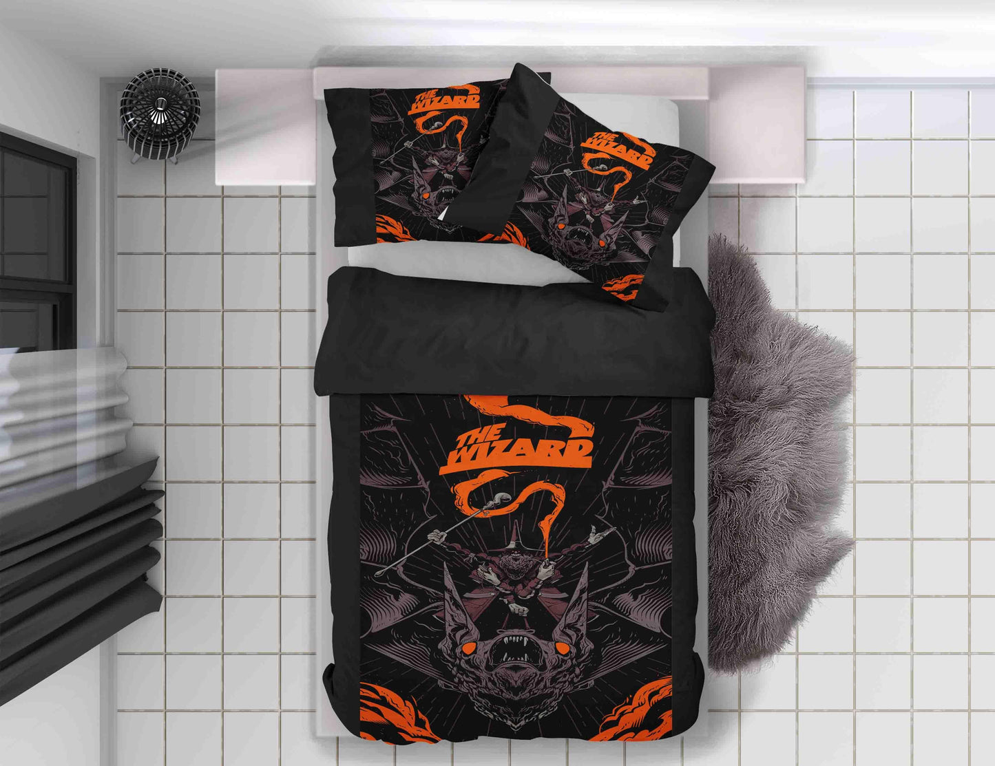 3D Black Wizard Quilt Cover Set Bedding Set Duvet Cover Pillowcases SF86