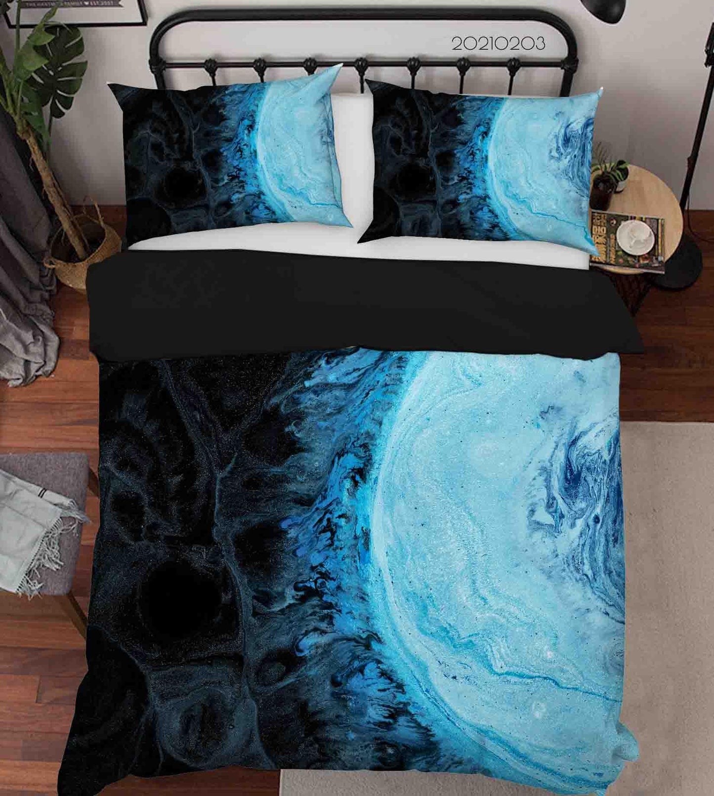 3D Abstract Blue Marble Texture Quilt Cover Set Bedding Set Duvet Cover Pillowcases 28