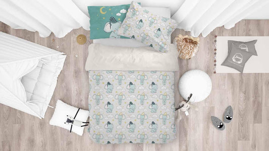 3D Cartoon Elephant Quilt Cover Set Bedding Set Pillowcases 86