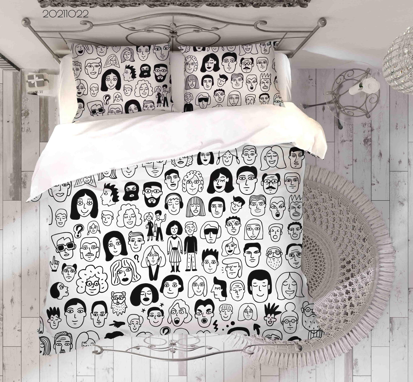 3D Abstract Human Face Art Graffiti Quilt Cover Set Bedding Set Duvet Cover Pillowcases 19