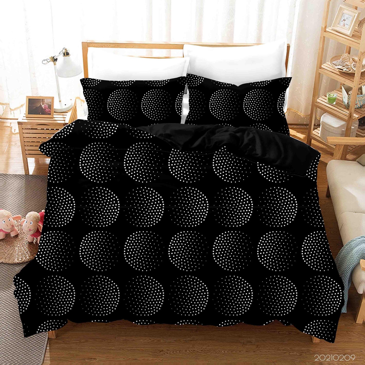 3D Abstract Black Geometry Quilt Cover Set Bedding Set Duvet Cover Pillowcases 242