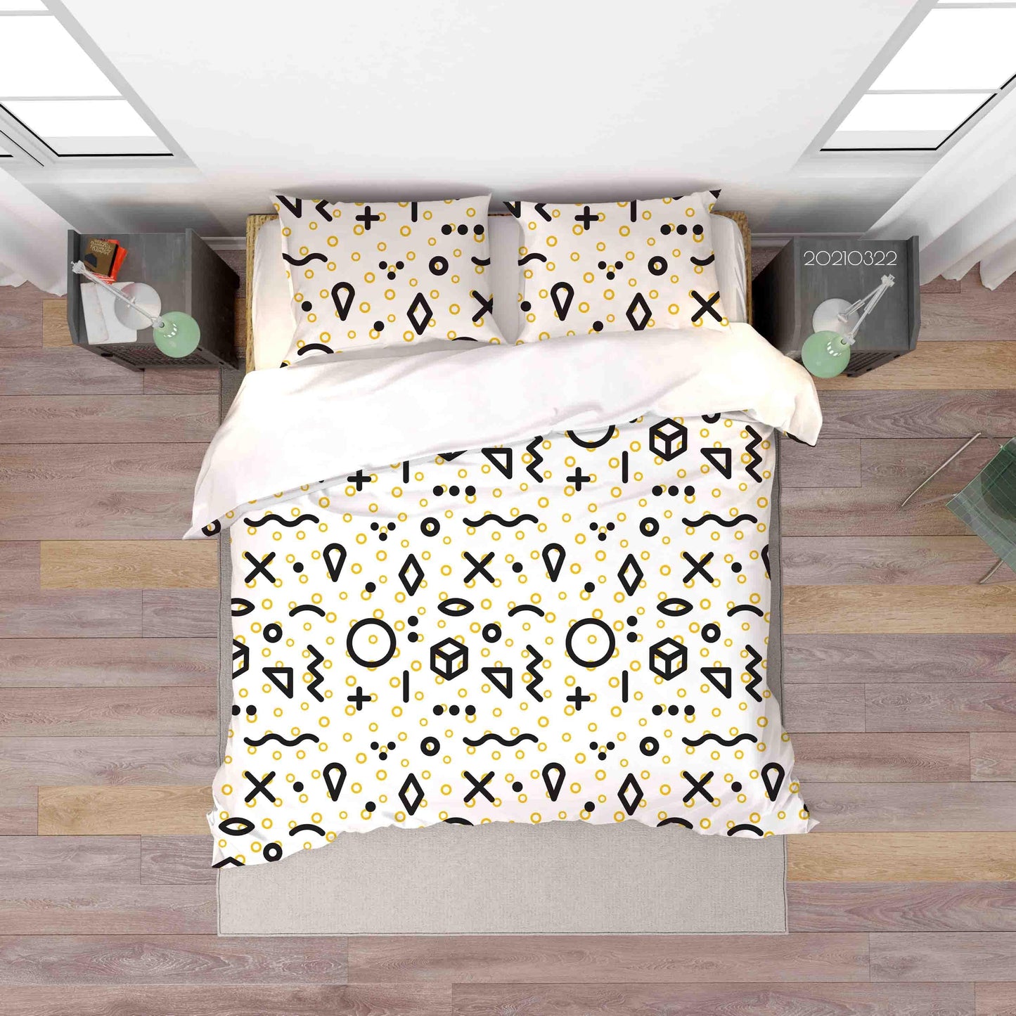 3D Abstract Geometric Pattern Quilt Cover Set Bedding Set Duvet Cover Pillowcases 132