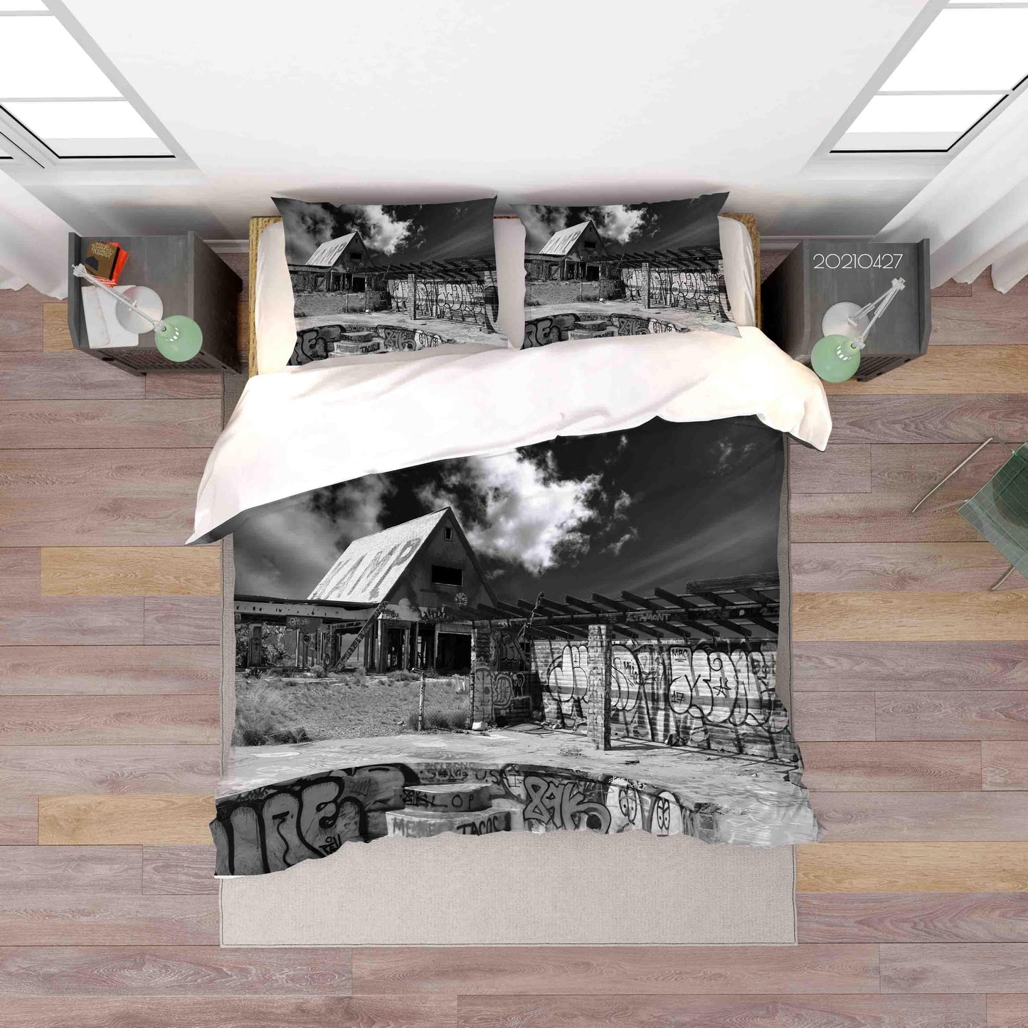 3D Abstract Art Street Graffiti Quilt Cover Set Bedding Set Duvet Cover Pillowcases 96