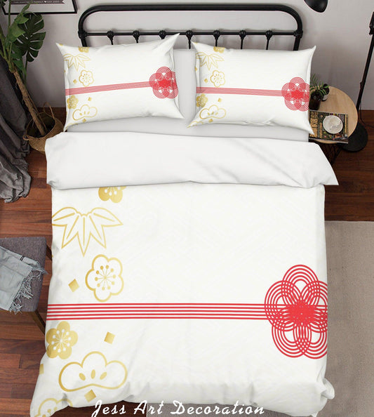 3D Abstract Floral Quilt Cover Set Bedding Set Pillowcases 52