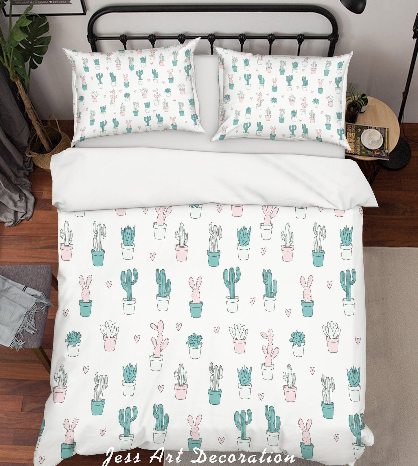 3D Cactus Pattern Quilt Cover Set Bedding Set Pillowcases 73