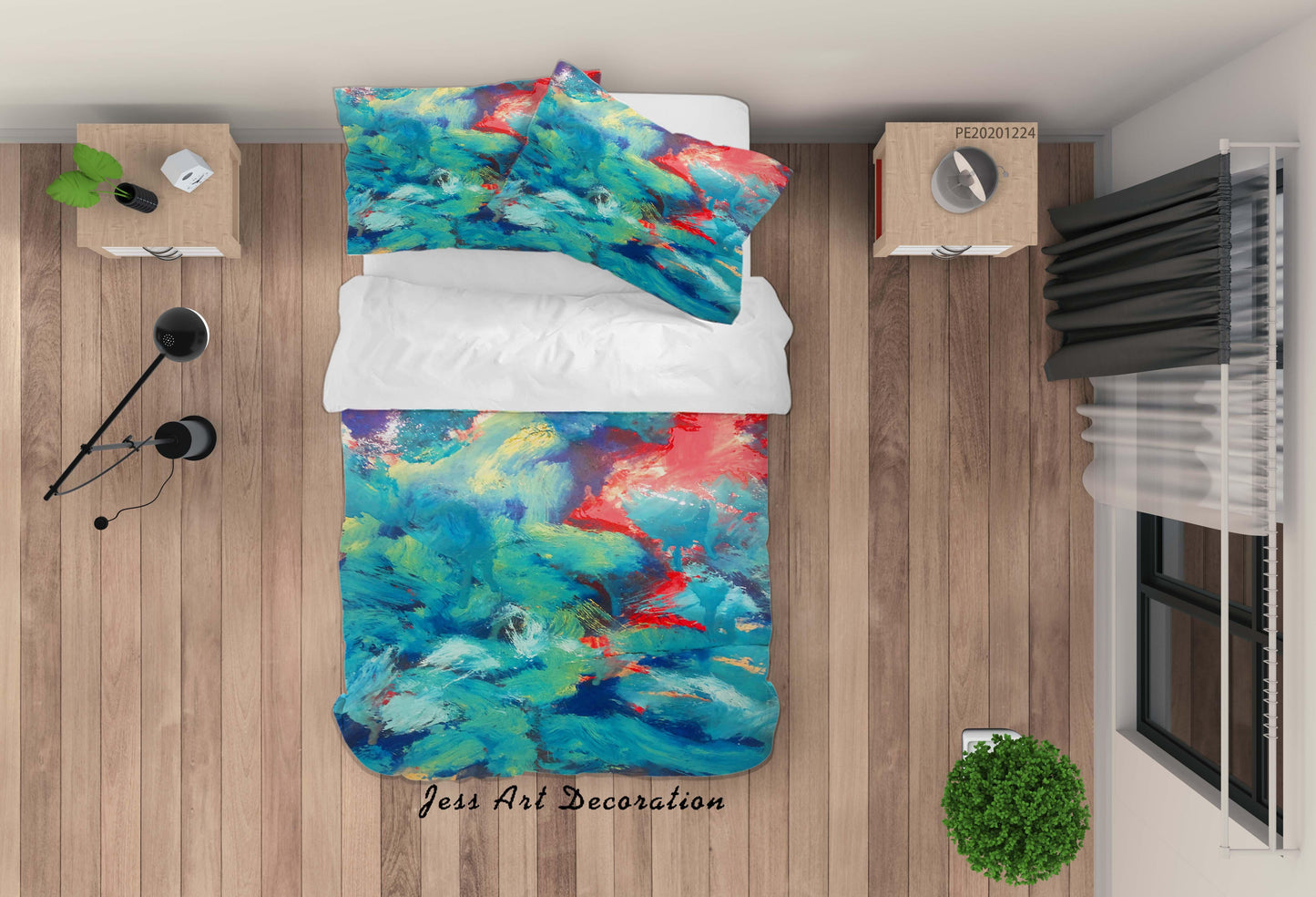 3D Abstract Color Oil Painting Quilt Cover Set Bedding Set Duvet Cover Pillowcases 124 LQH