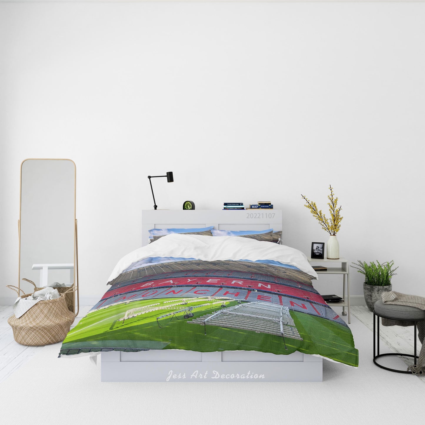 3D Bayern Munich Football Field Sky Quilt Cover Set Bedding Set Duvet Cover Pillowcase 722