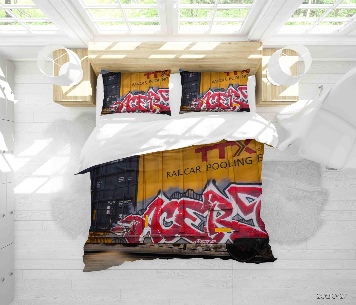 3D Abstract Art Street Graffiti Quilt Cover Set Bedding Set Duvet Cover Pillowcases 88