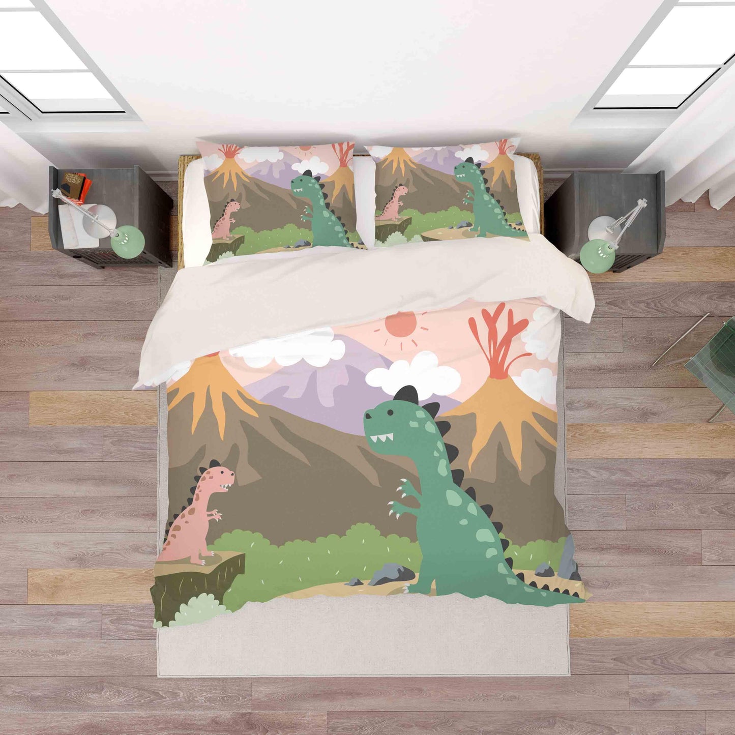 3D Cartoon Color Dinosaurs Quilt Cover Set Bedding Set Pillowcases  68
