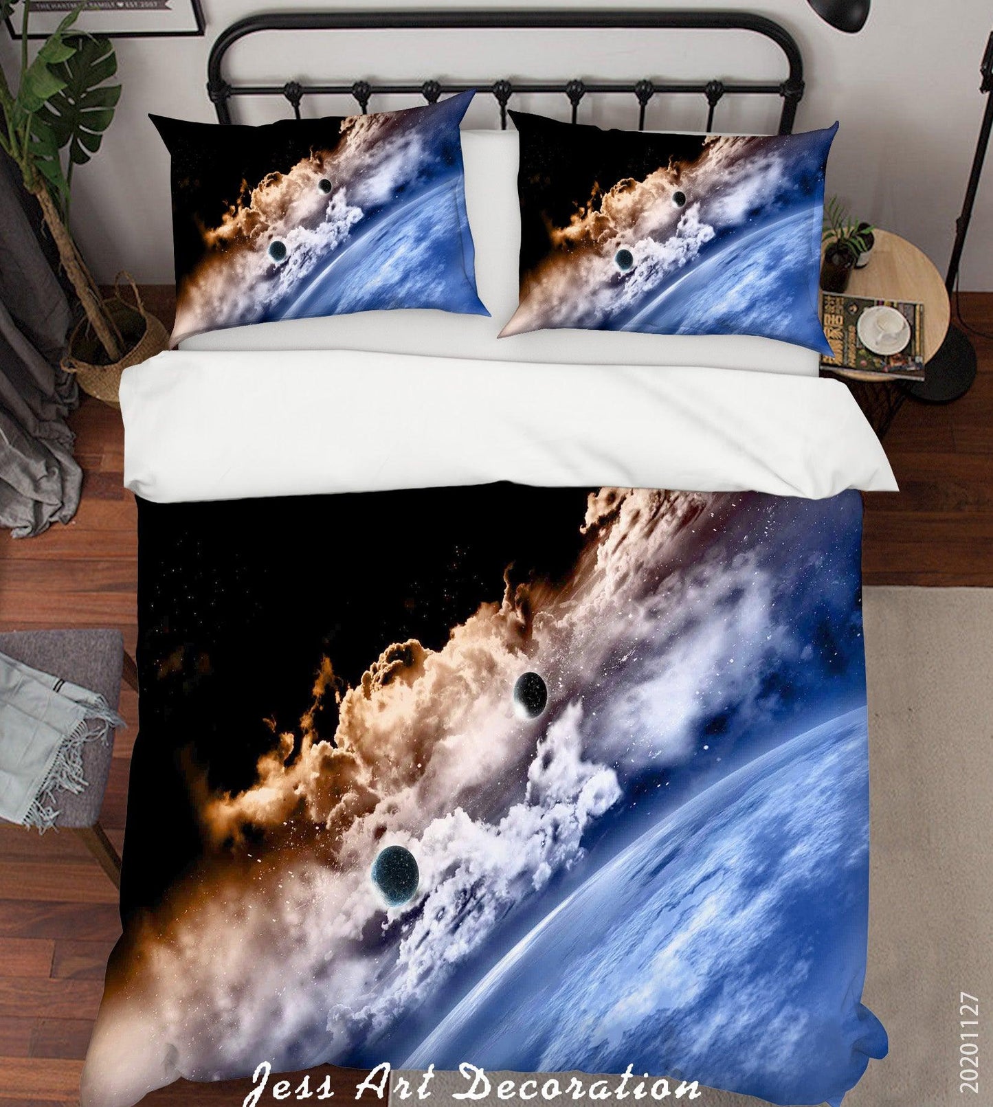 3D Abstract Space Planet Atmosphere Quilt Cover Set Bedding Set Duvet Cover Pillowcases LXL