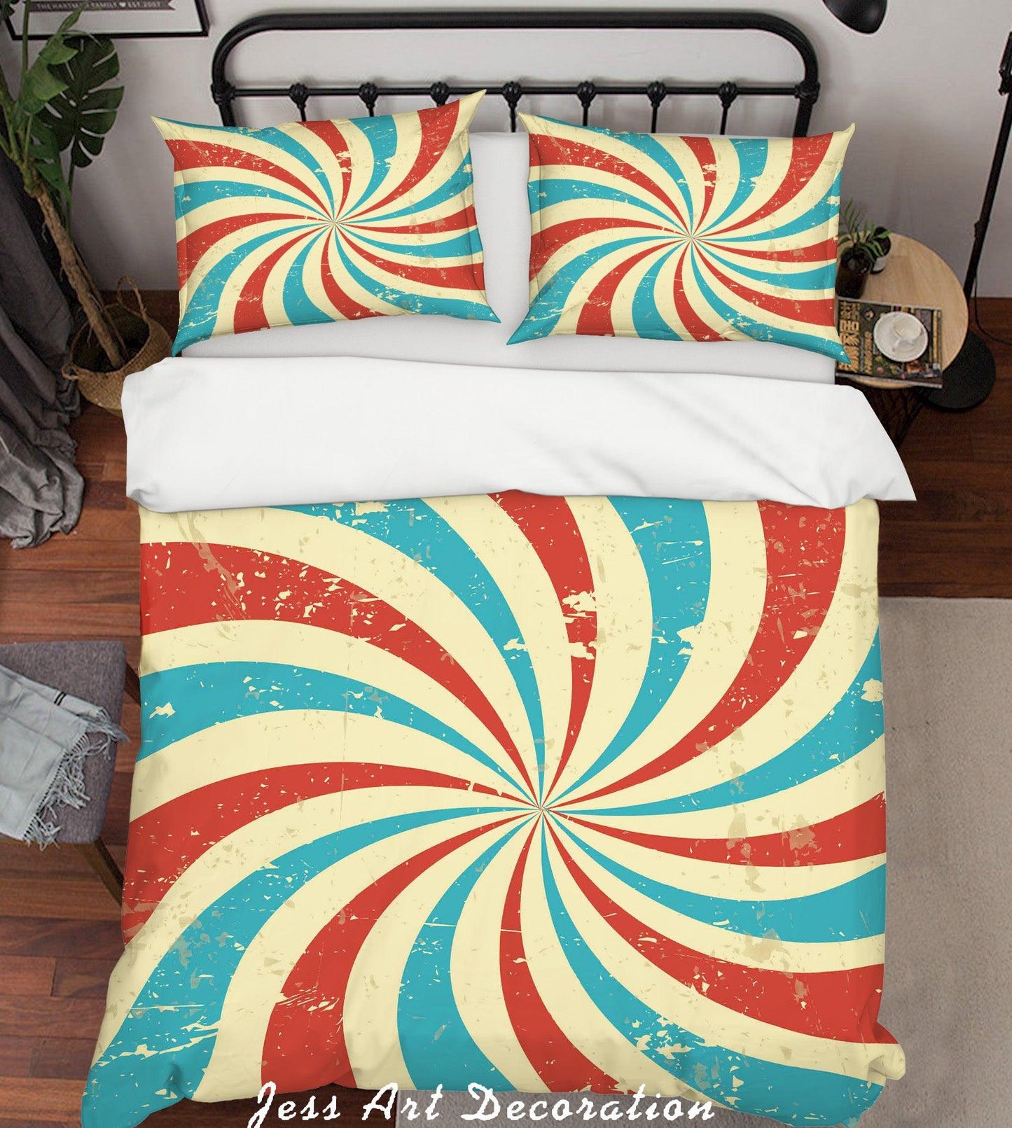 3D Abstract Red Blue Quilt Cover Set Bedding Set Duvet Cover Pillowcases LXL