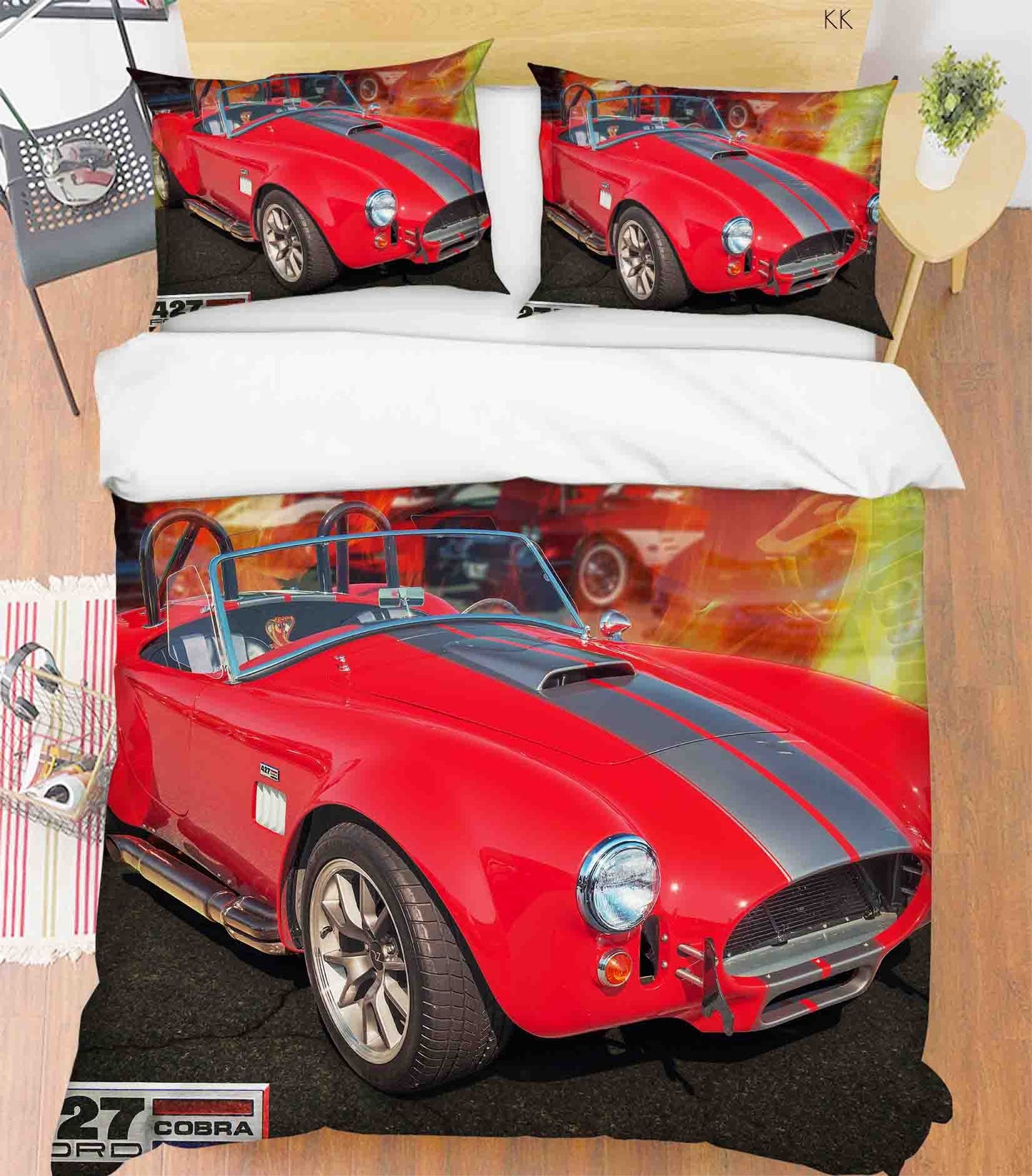 3D Automobile Sunlight Quilt Cover Set Bedding Set Duvet Cover Pillowcase 441