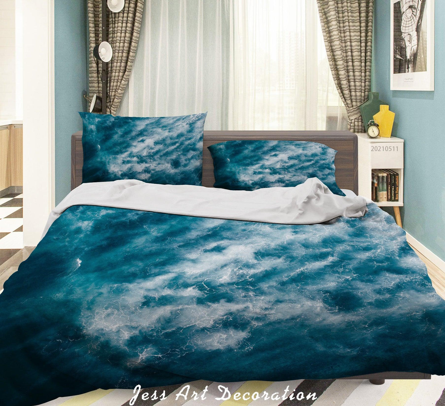3D Blue Sea Landscape Quilt Cover Set Bedding Set Duvet Cover Pillowcases 561