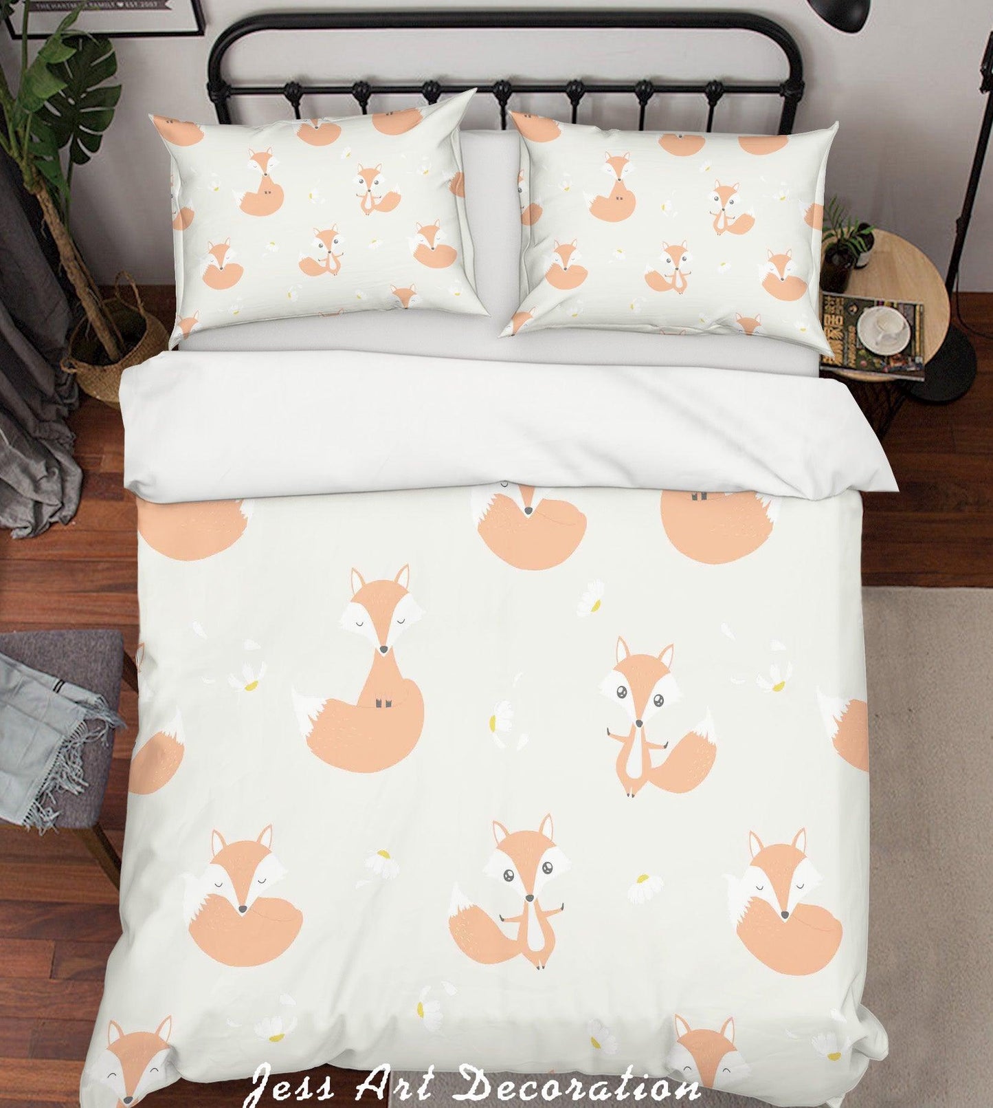 3D Cartoon Fox Quilt Cover Set Bedding Set Pillowcases  18