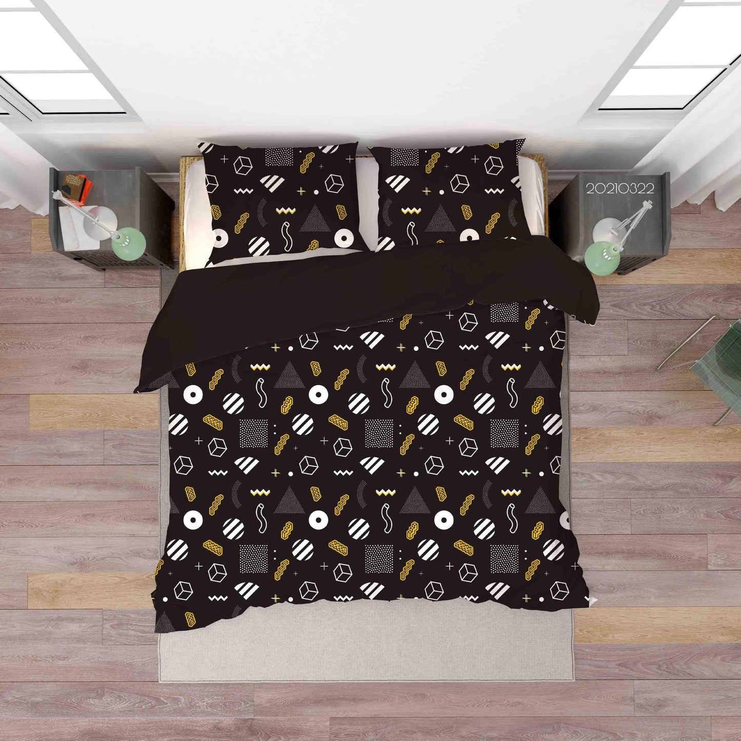 3D Abstract Geometric Pattern Quilt Cover Set Bedding Set Duvet Cover Pillowcases 111