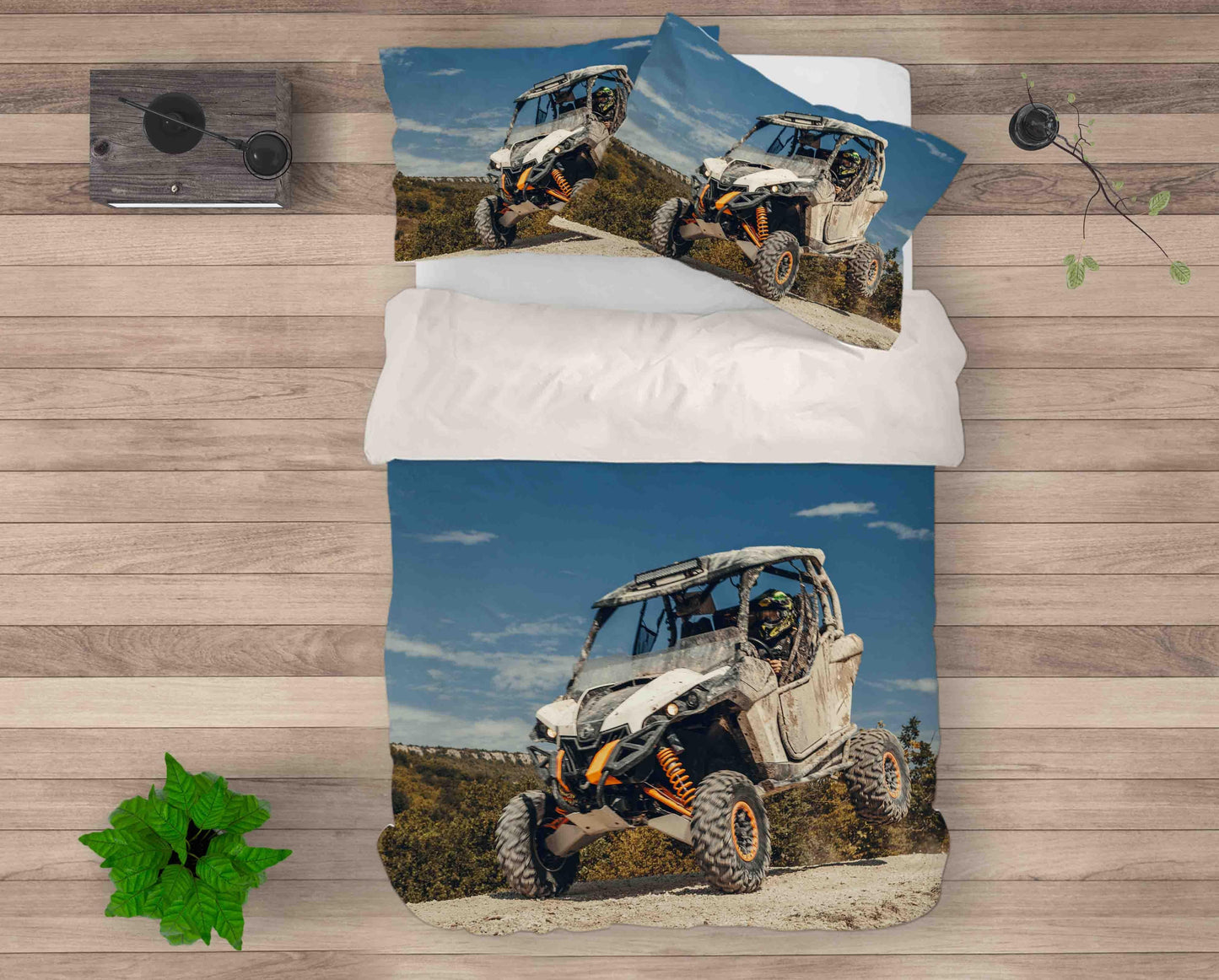 3D Big Feet Truck Blue Sky Quilt Cover Set Bedding Set Pillowcases A149 LQH